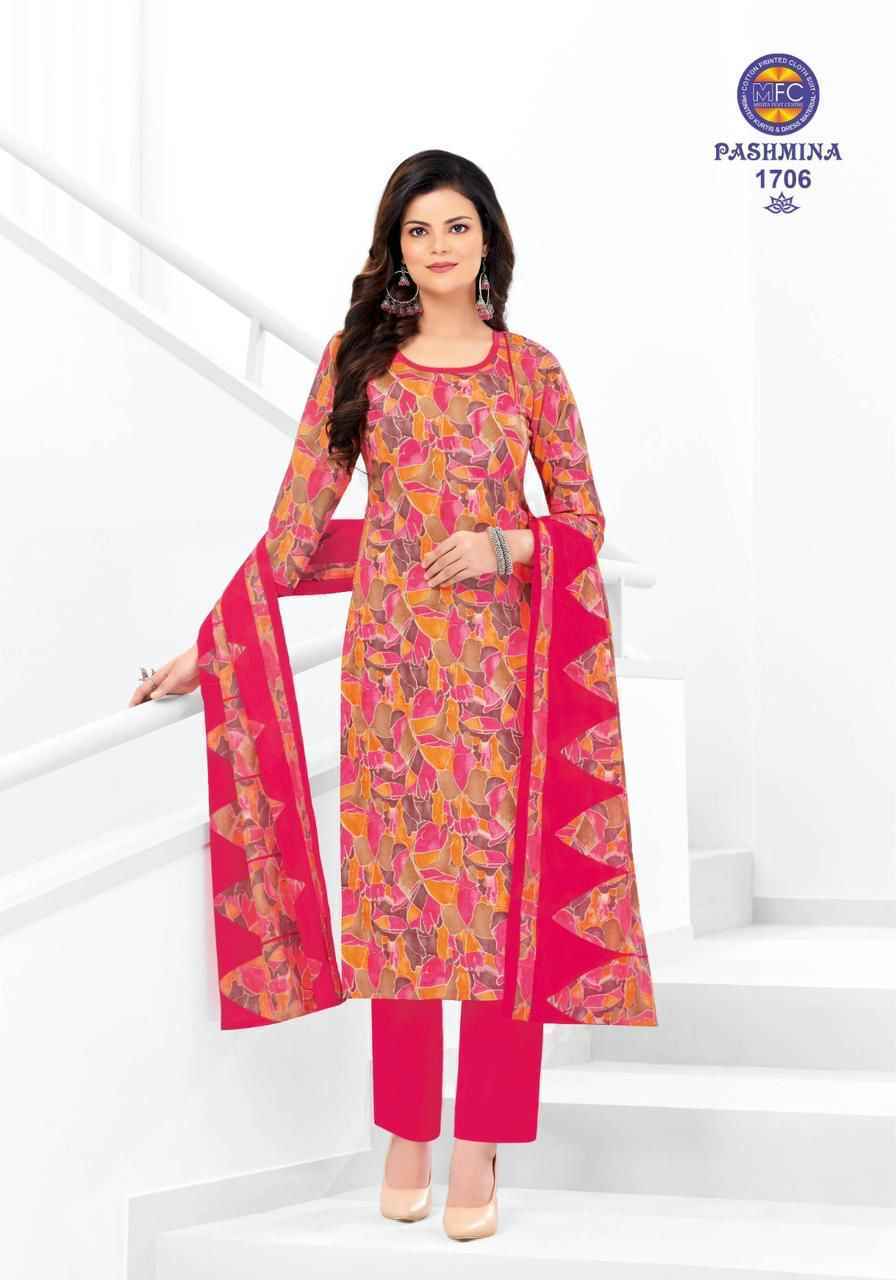 MFC Pashmina Vol-17 Cotton Dress Material 12 pcs Catalogue