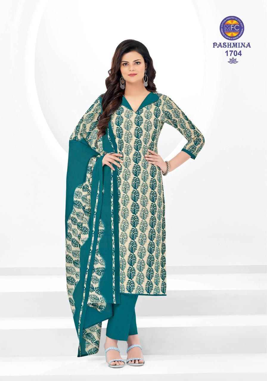 MFC Pashmina Vol-17 Cotton Dress Material 12 pcs Catalogue