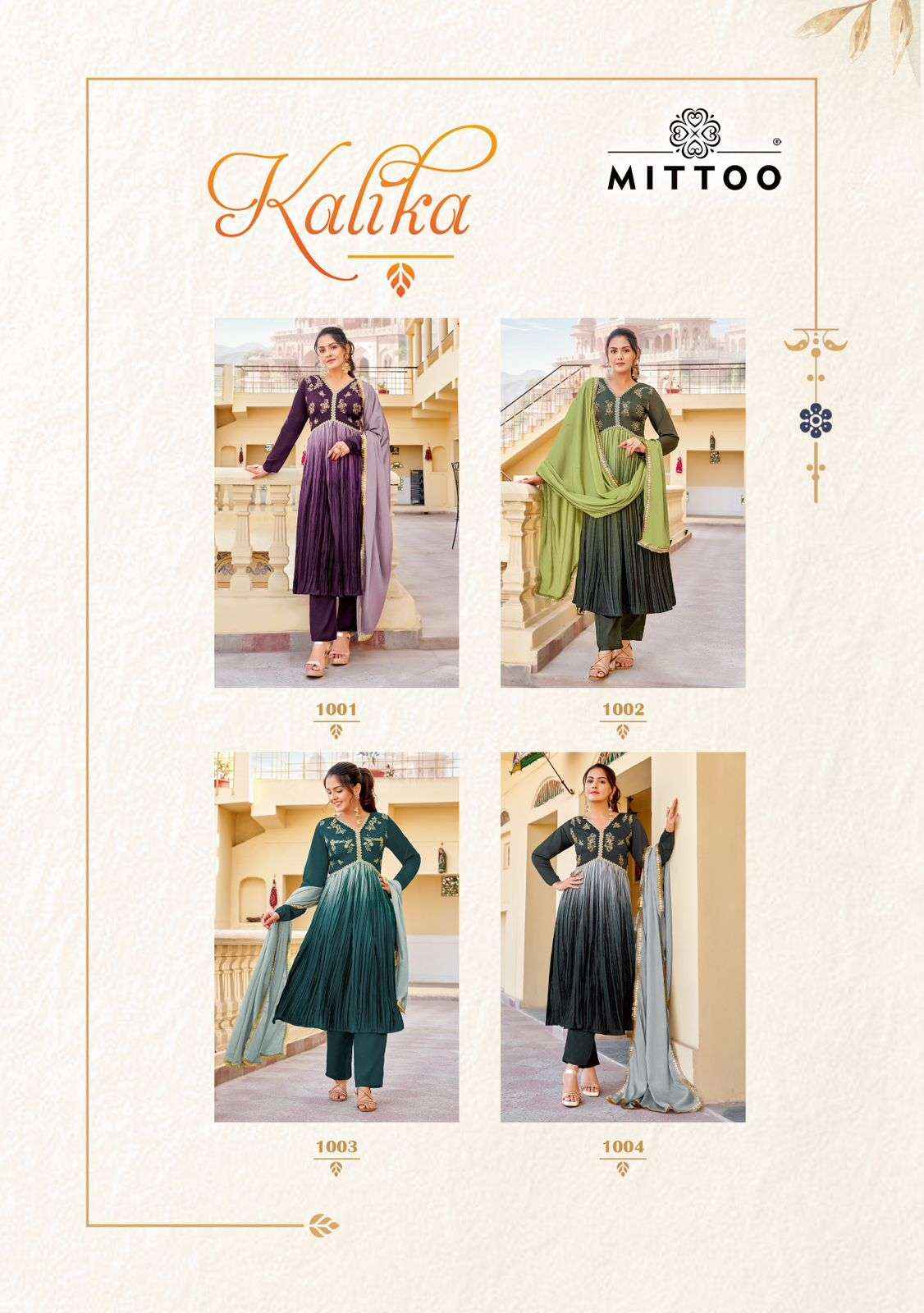 Mittoo Fashion Kalika Designer Aliya Cut Kurti ( 4 pcs catalog )