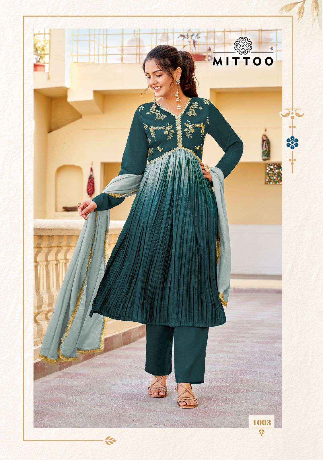 Mittoo Fashion Kalika Designer Aliya Cut Kurti ( 4 pcs catalog )