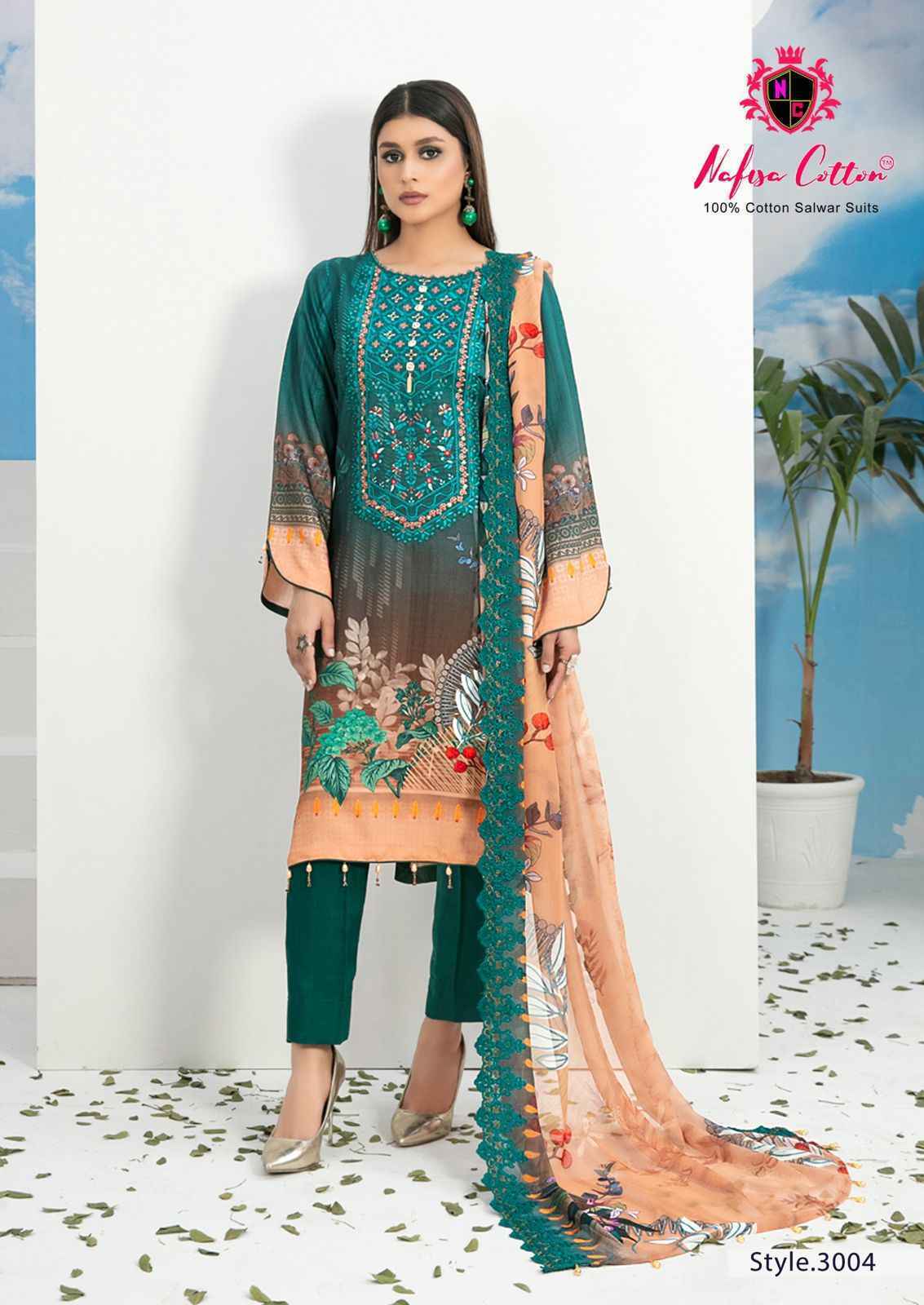 Nafisa Cotton Andaaz Karachi Vol 3 Cotton Dress Material 6 Pc Catalog