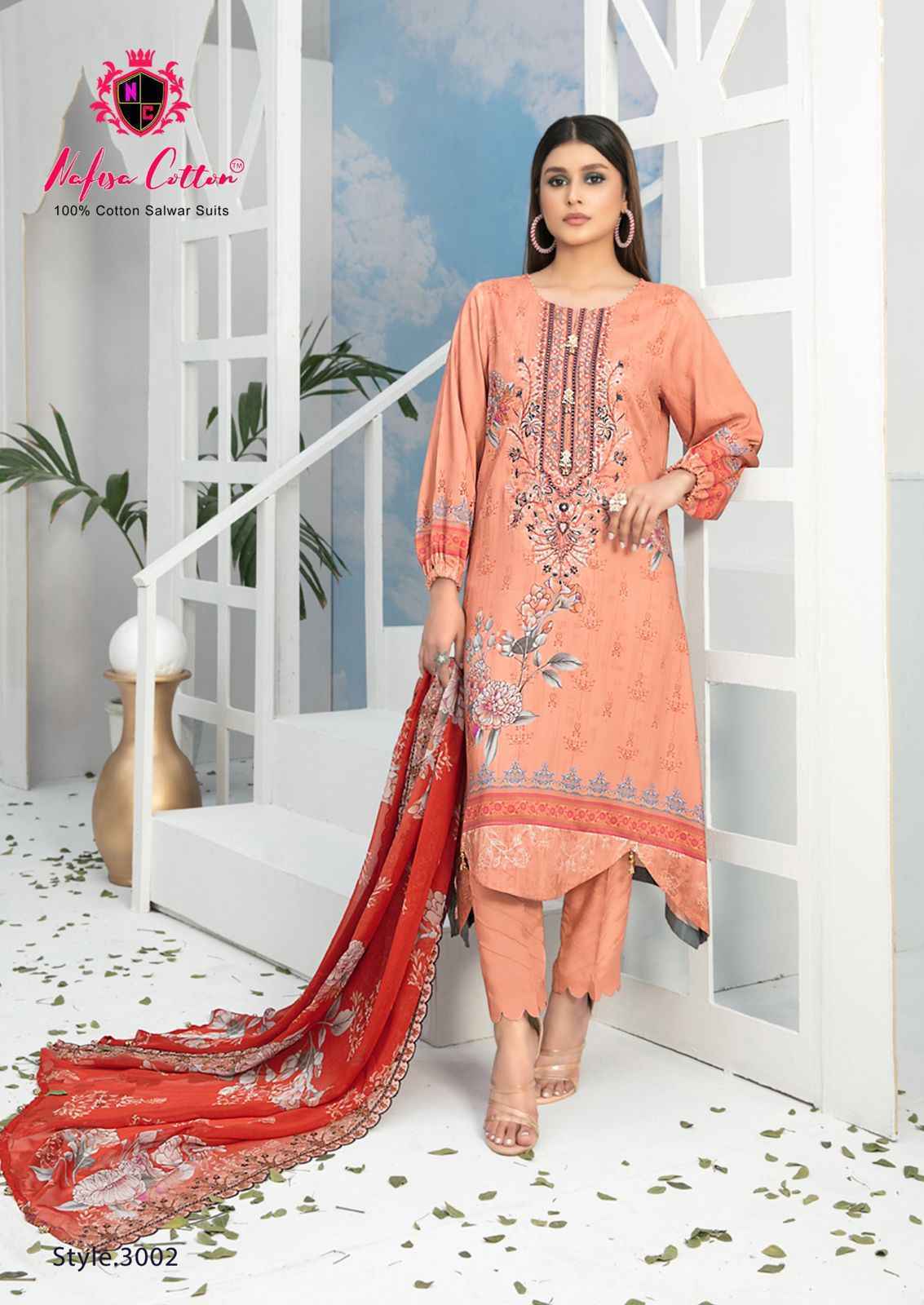 Nafisa Cotton Andaaz Karachi Vol 3 Cotton Dress Material 6 Pc Catalog