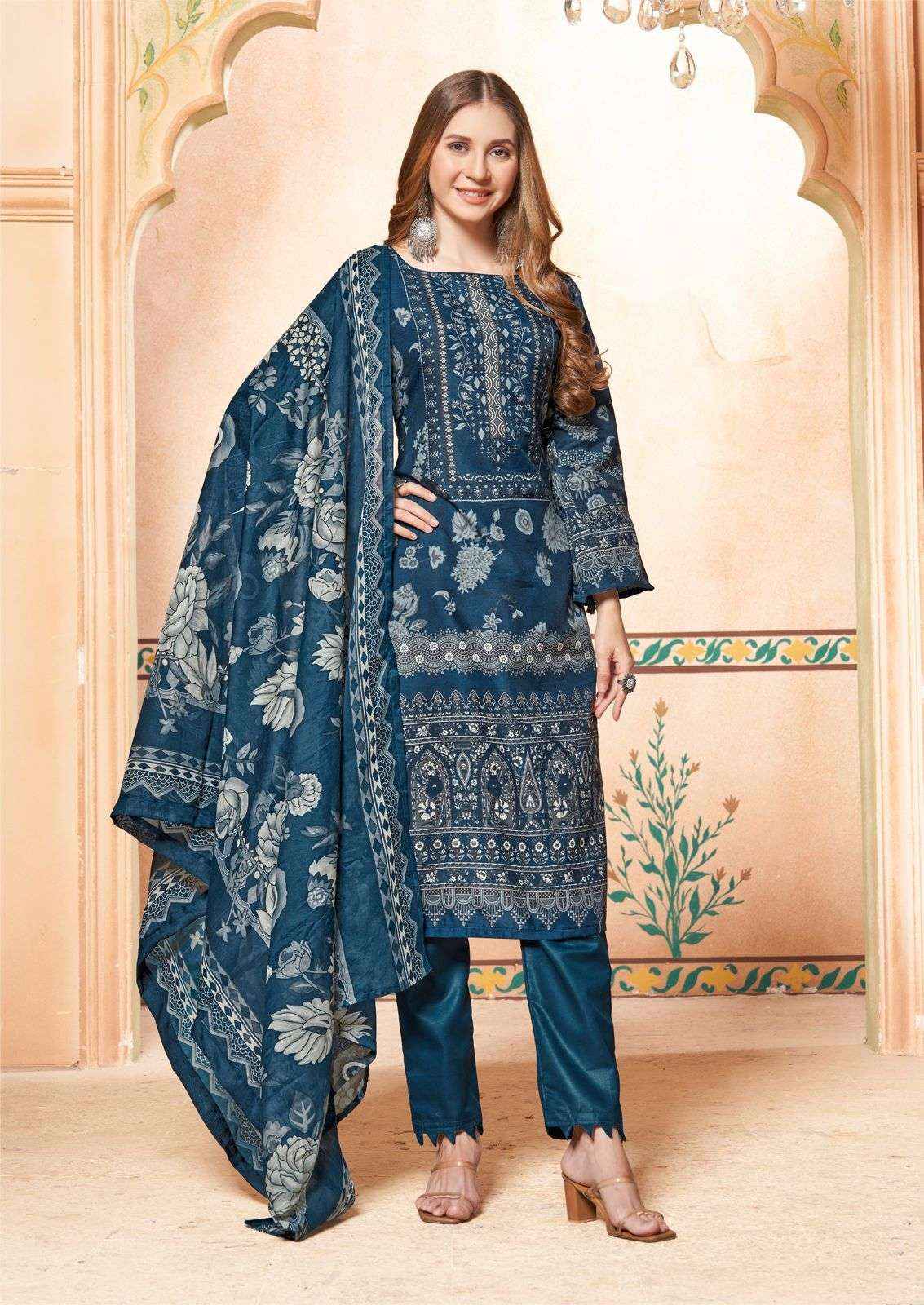 NAFISA COTTON ESRA VOL 4 COTTON DRESS MATERIAL SURAT WHOLESALER ( 6 PCS CATALOG )