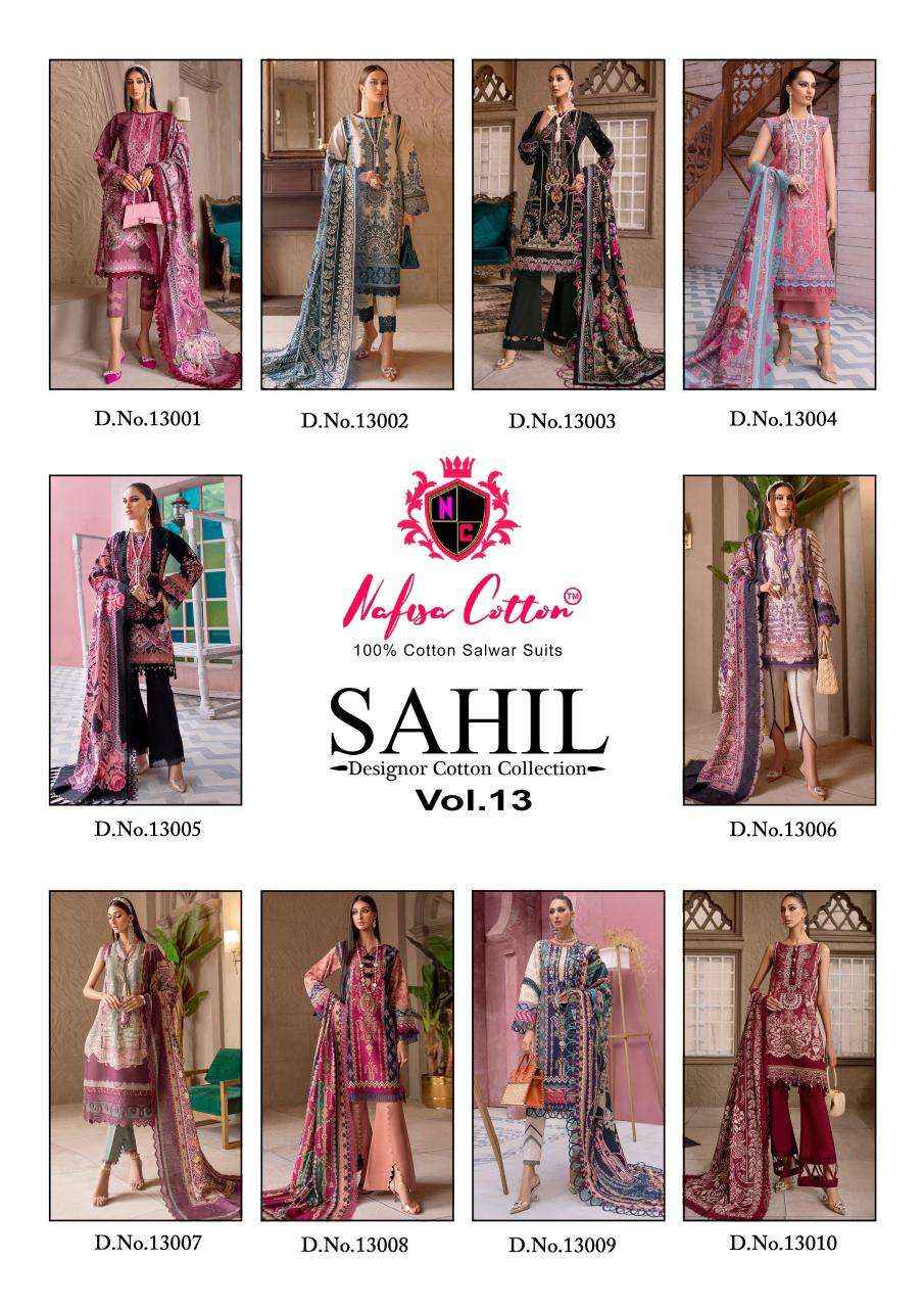 NAFISA COTTON SAHIL DESIGNER COTTON COLLECTION VOL 13 SUITS