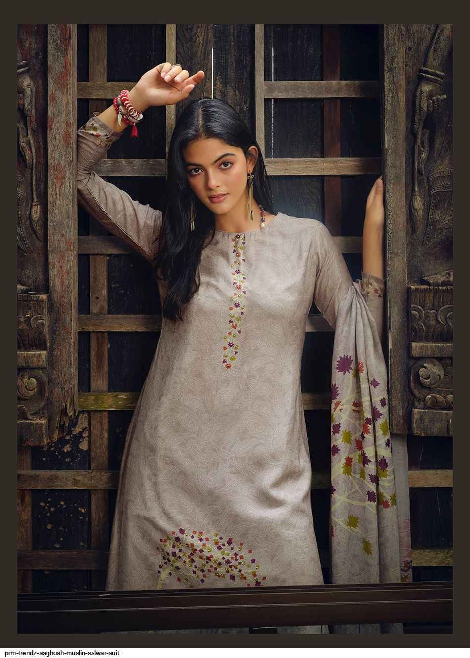 PRM TRENDZ AAGHOSH MUSLIN SALWAR SUITS CATALOGUE WITH PRICE ( 6 pcs catalog )