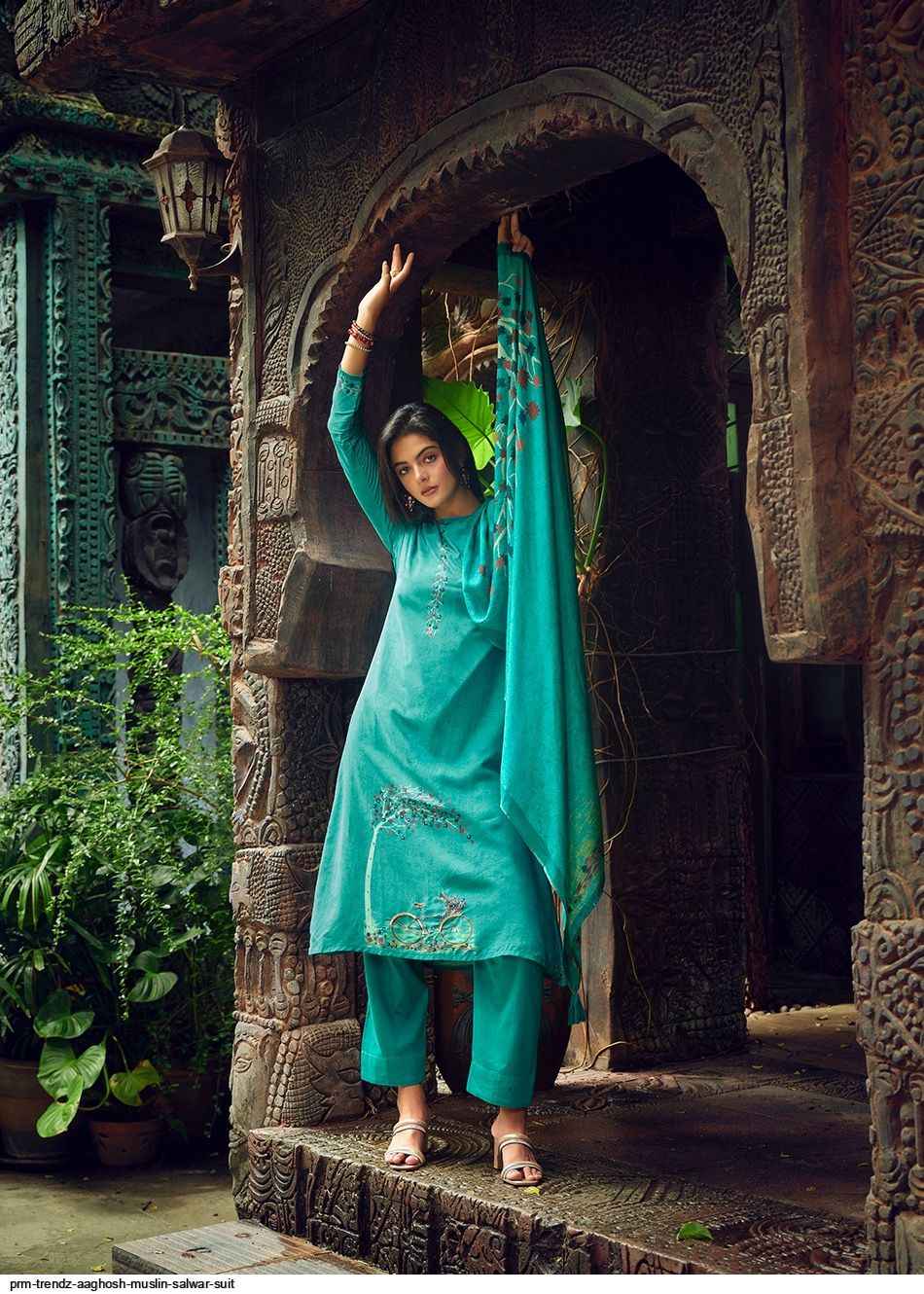 PRM TRENDZ AAGHOSH MUSLIN SALWAR SUITS CATALOGUE WITH PRICE ( 6 pcs catalog )
