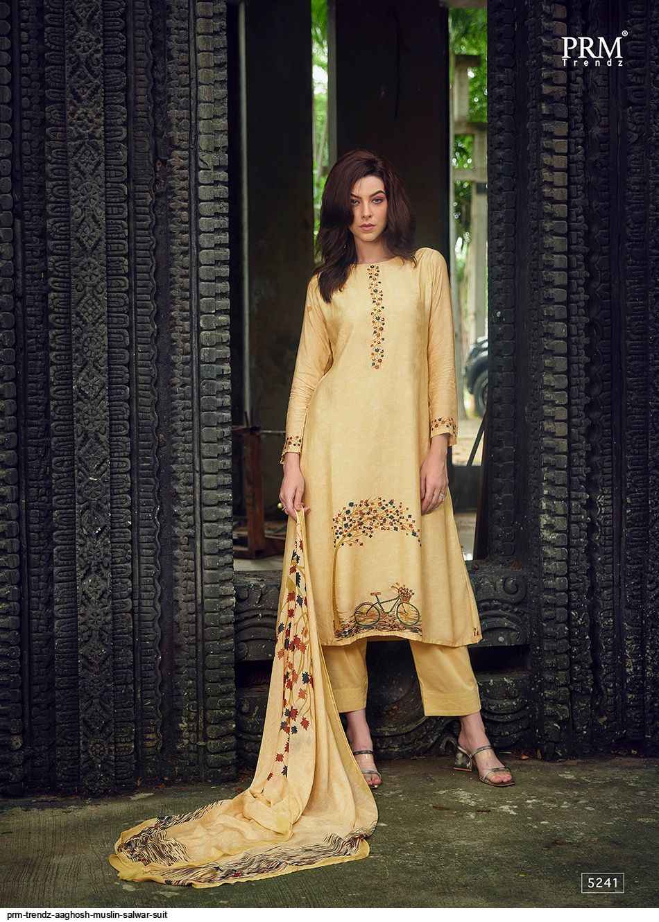 PRM TRENDZ AAGHOSH MUSLIN SALWAR SUITS CATALOGUE WITH PRICE ( 6 pcs catalog )