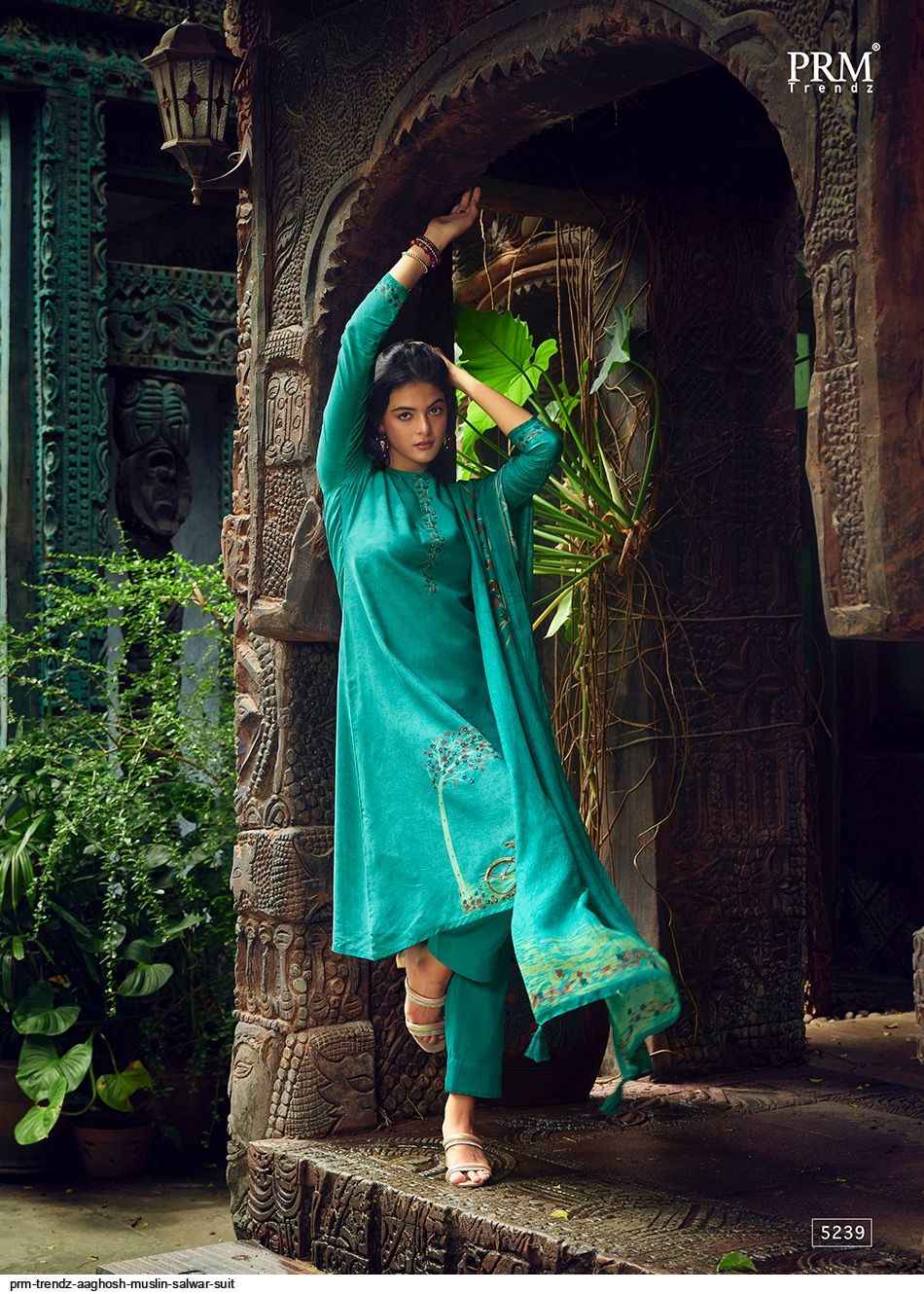 PRM TRENDZ AAGHOSH MUSLIN SALWAR SUITS CATALOGUE WITH PRICE ( 6 pcs catalog )
