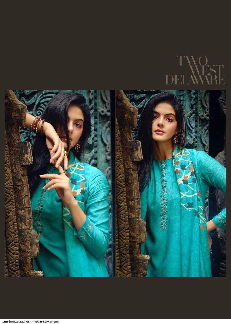 PRM TRENDZ AAGHOSH MUSLIN SALWAR SUITS CATALOGUE WITH PRICE ( 6 pcs catalog )
