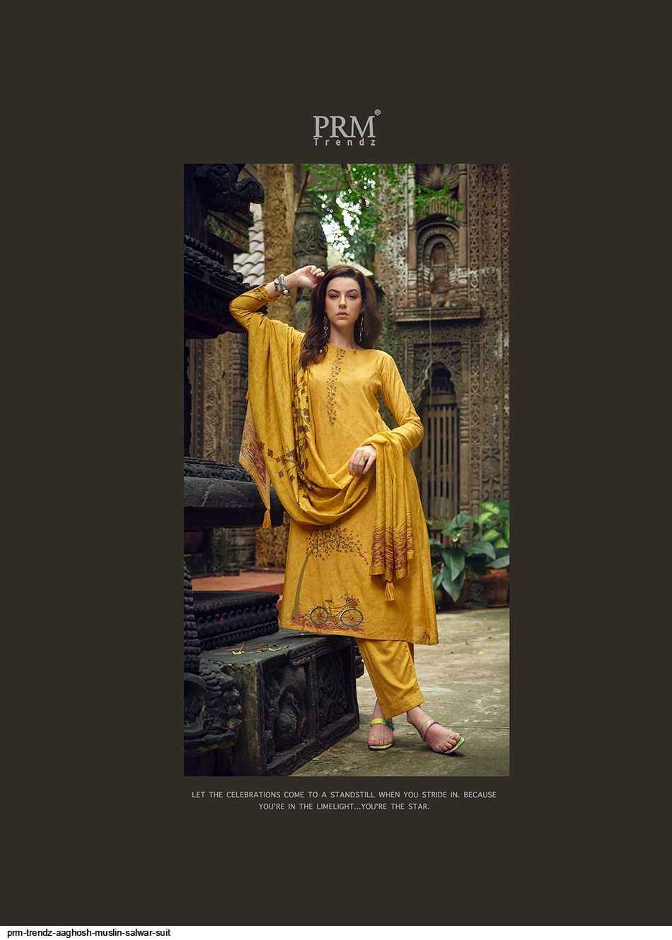 PRM TRENDZ AAGHOSH MUSLIN SALWAR SUITS CATALOGUE WITH PRICE ( 6 pcs catalog )