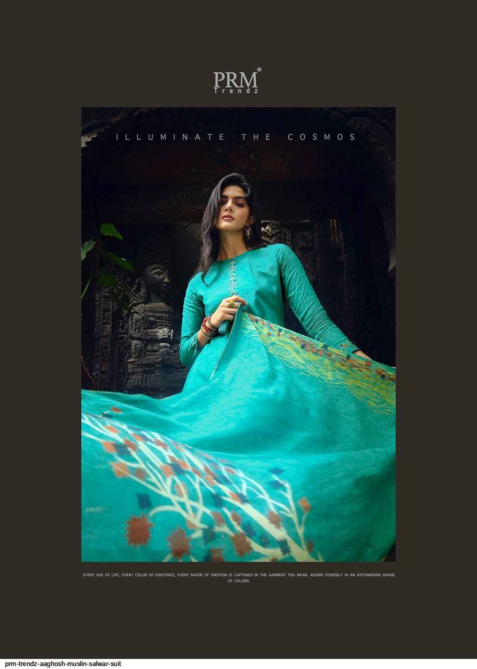 PRM TRENDZ AAGHOSH MUSLIN SALWAR SUITS CATALOGUE WITH PRICE ( 6 pcs catalog )