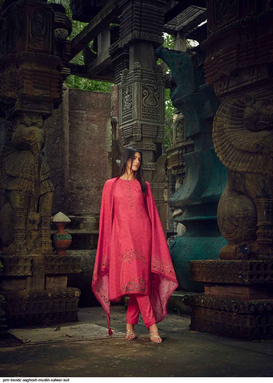 PRM TRENDZ AAGHOSH MUSLIN SALWAR SUITS CATALOGUE WITH PRICE ( 6 pcs catalog )