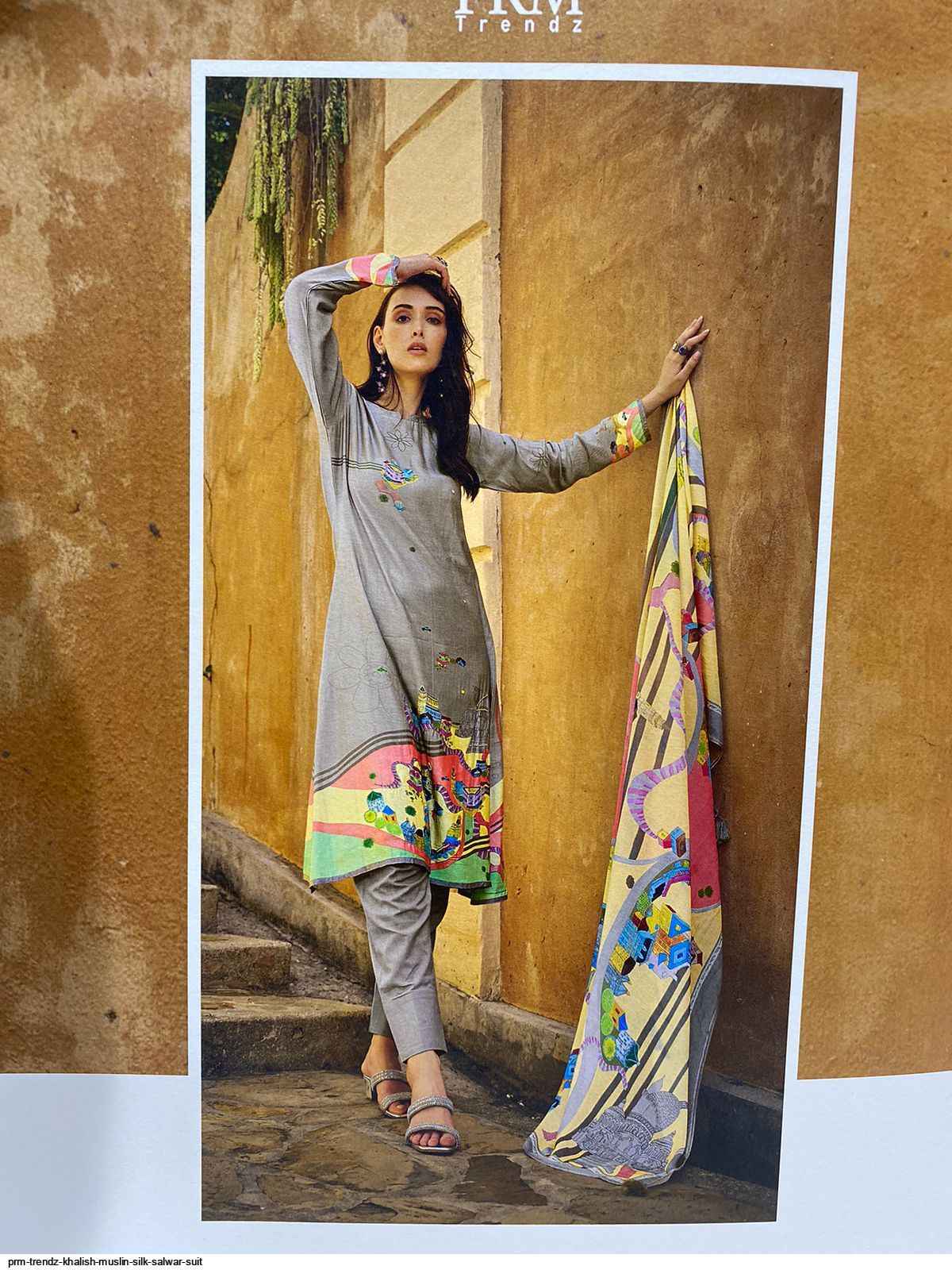 PRM TRENDZ KHALISH MUSLIN SILK SALWAR SUITS ( 8 PCS CATALOG )