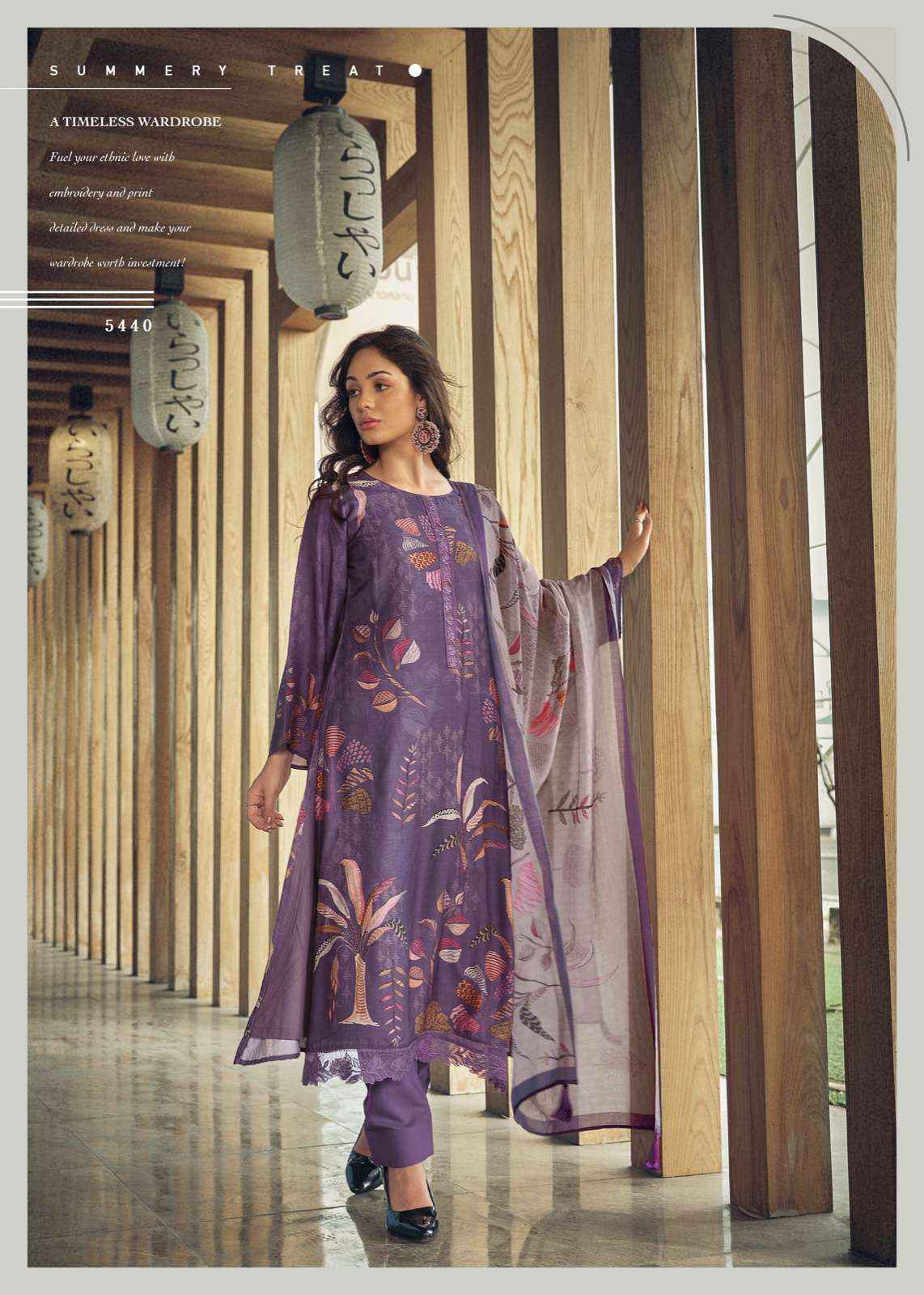 PRM TRENDZ THE SUMMER BLOOM MUSLIN SILK SALWAR SUITS ( 8 PCS CATALOG )