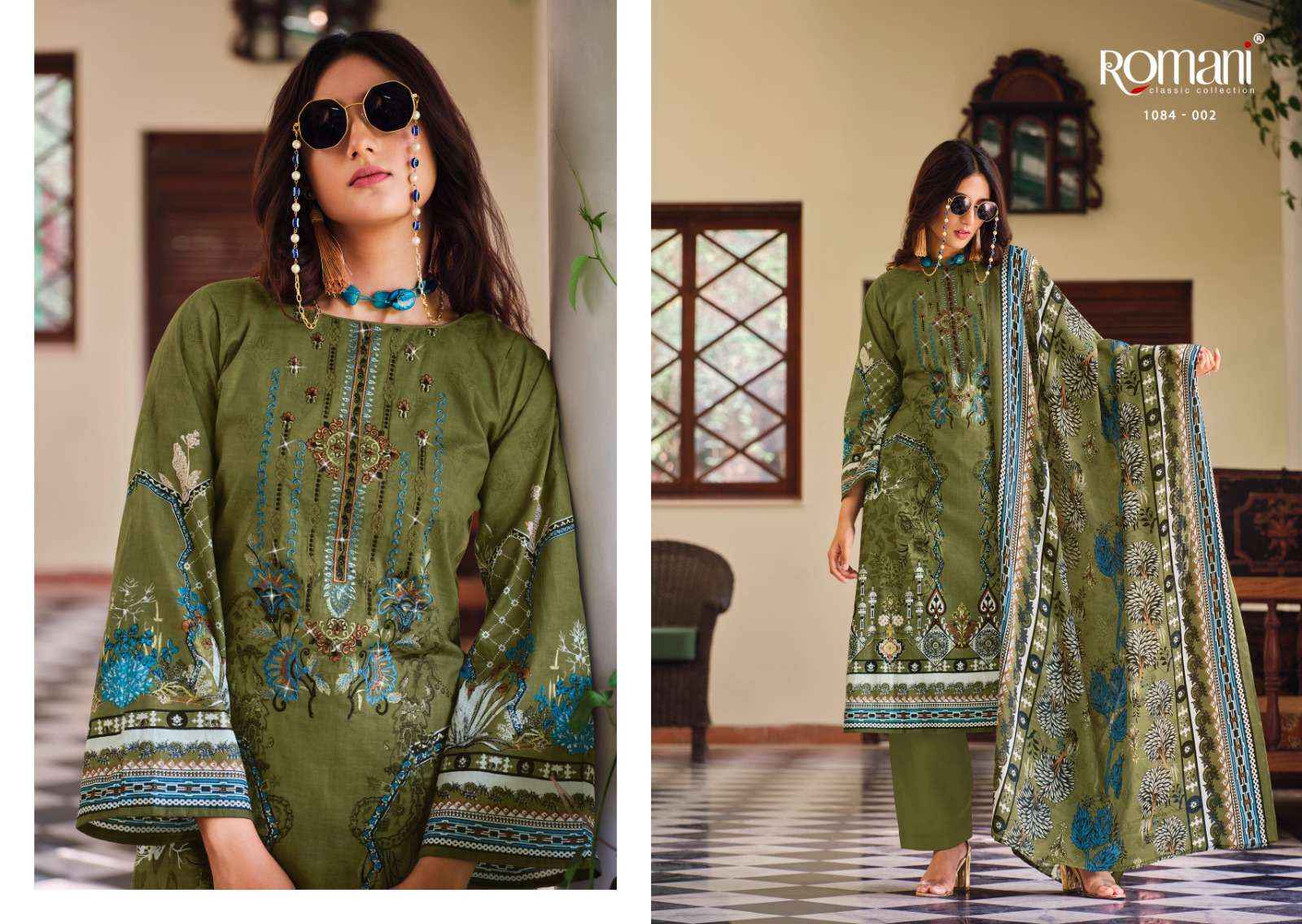 ROMANI AARZU COTTON UNSTITCHED PAKISTANI DRESS MATERIAL ( 10 PCS CATALOG )