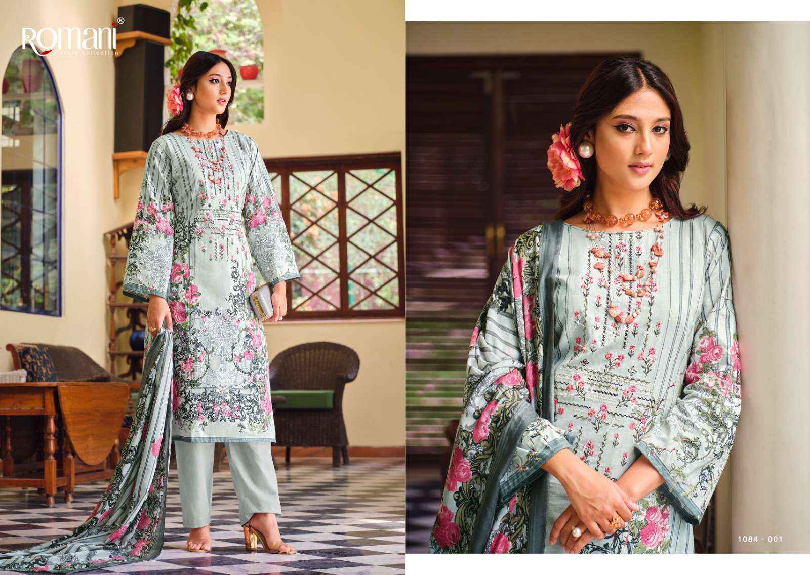 ROMANI AARZU COTTON UNSTITCHED PAKISTANI DRESS MATERIAL ( 10 PCS CATALOG )