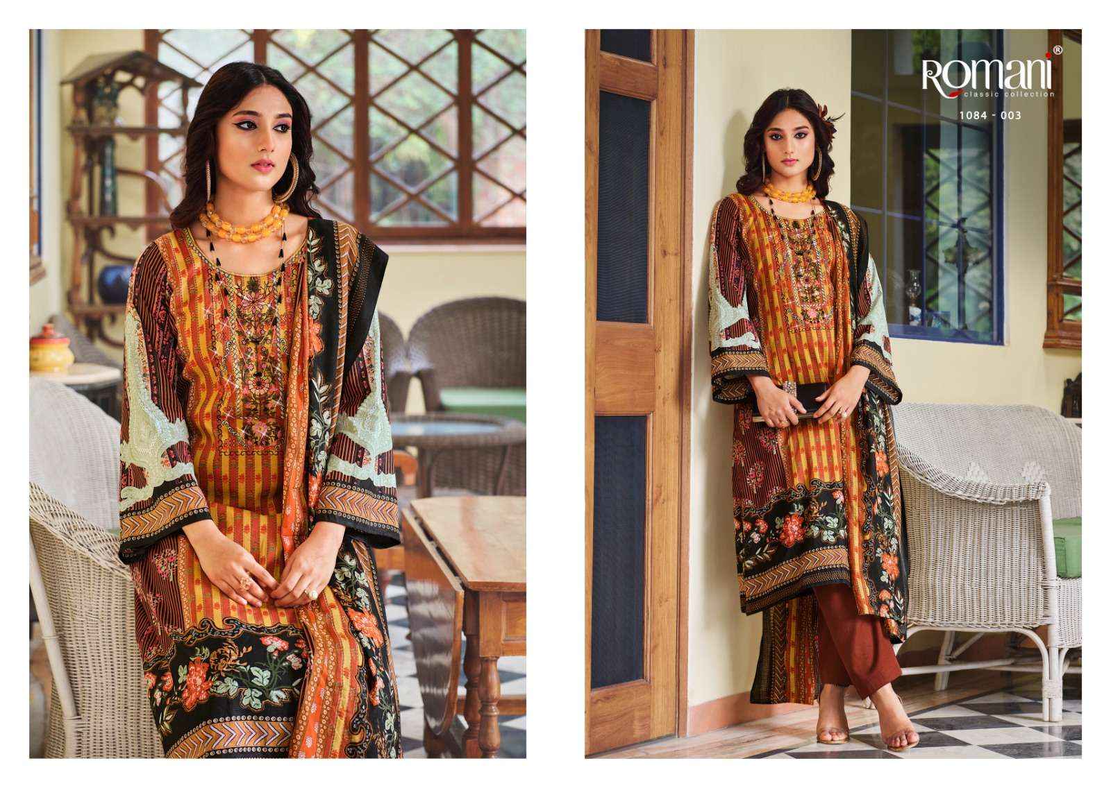 ROMANI AARZU COTTON UNSTITCHED PAKISTANI DRESS MATERIAL ( 10 PCS CATALOG )