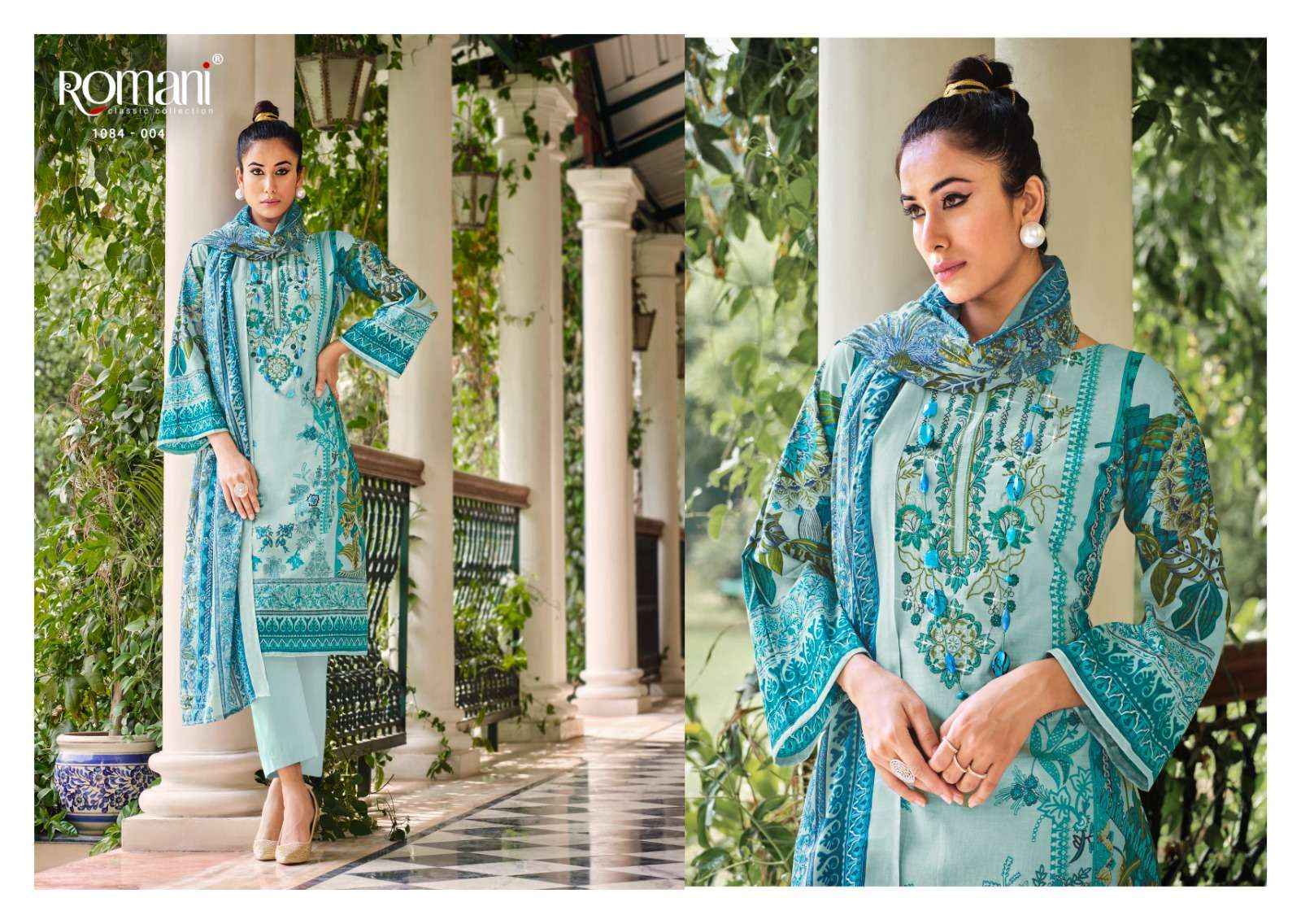 ROMANI AARZU COTTON UNSTITCHED PAKISTANI DRESS MATERIAL ( 10 PCS CATALOG )