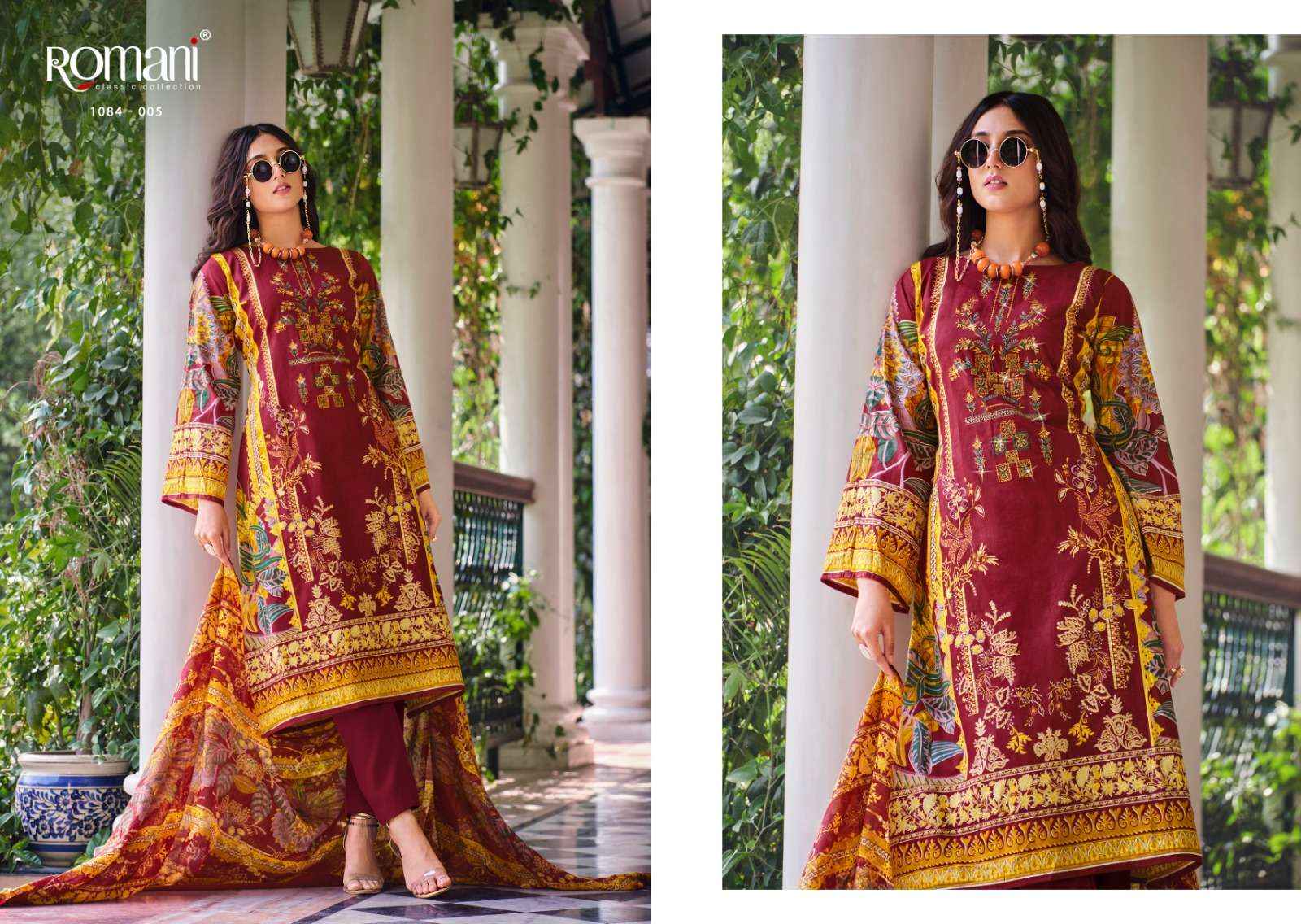 ROMANI AARZU COTTON UNSTITCHED PAKISTANI DRESS MATERIAL ( 10 PCS CATALOG )