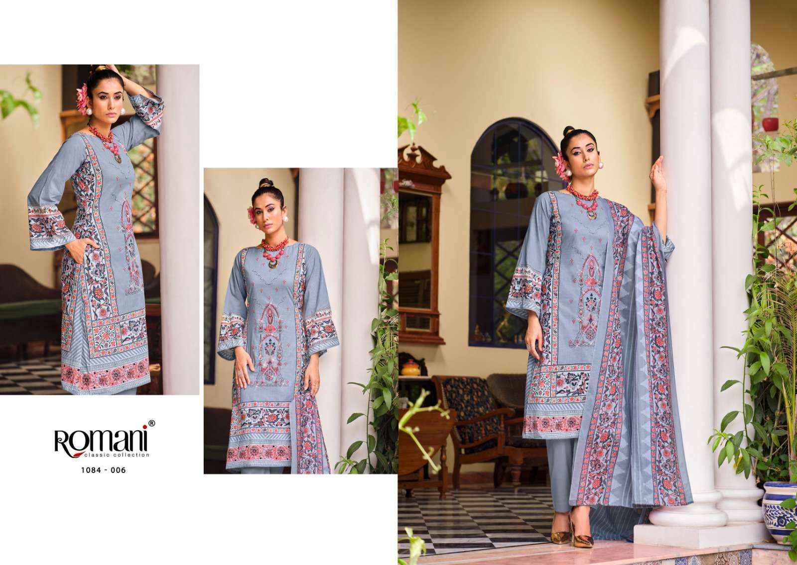 ROMANI AARZU COTTON UNSTITCHED PAKISTANI DRESS MATERIAL ( 10 PCS CATALOG )