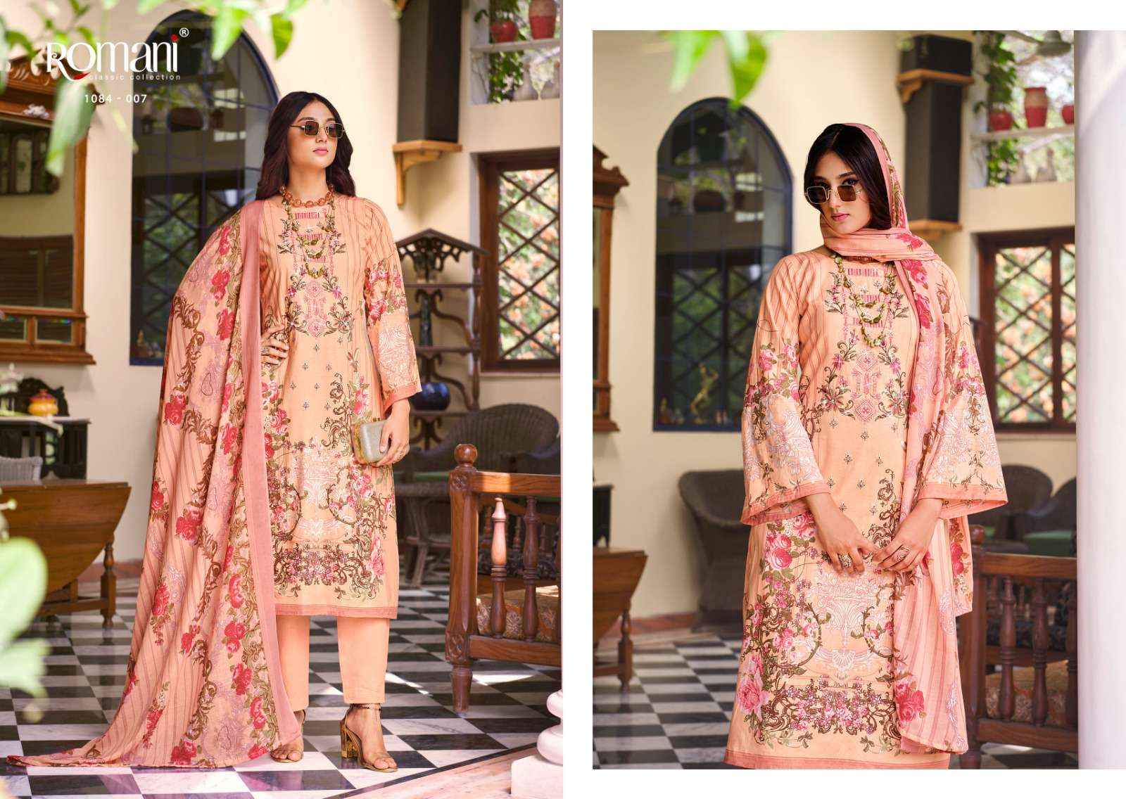 ROMANI AARZU COTTON UNSTITCHED PAKISTANI DRESS MATERIAL ( 10 PCS CATALOG )