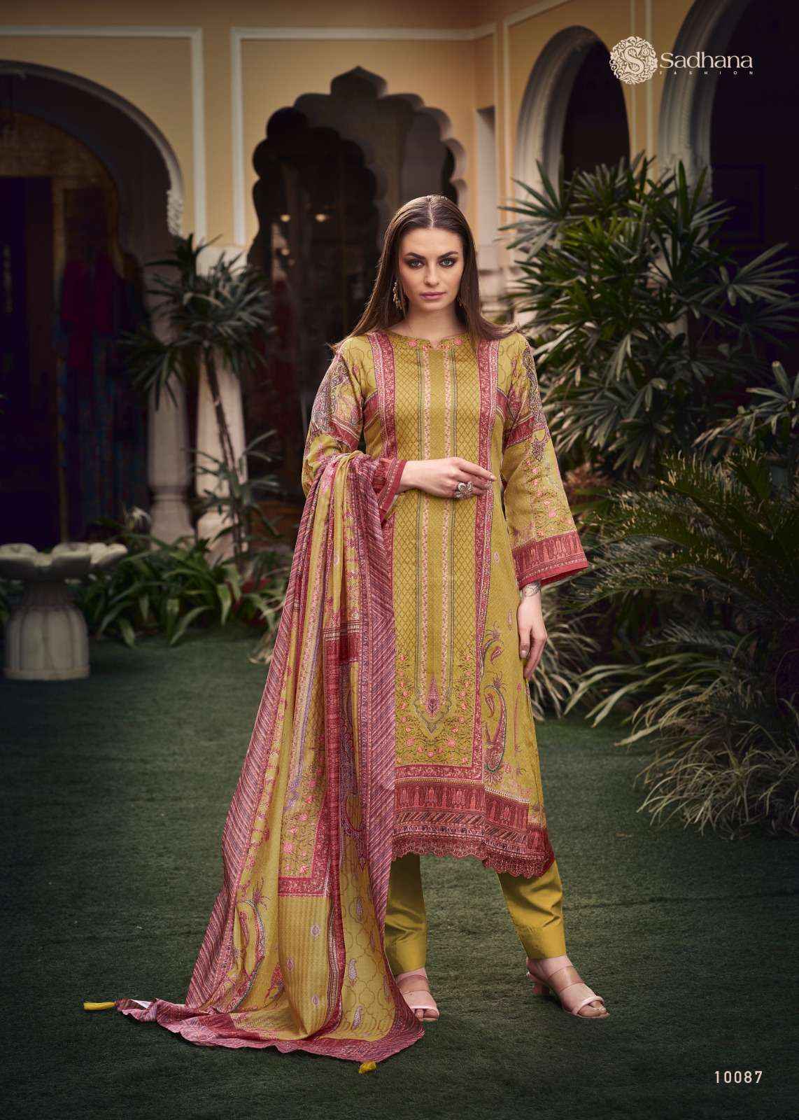 SADHANA FASHION LYNIA JAM COTTON FANCY WORK SUITS ( 6 PCS CATALOG )