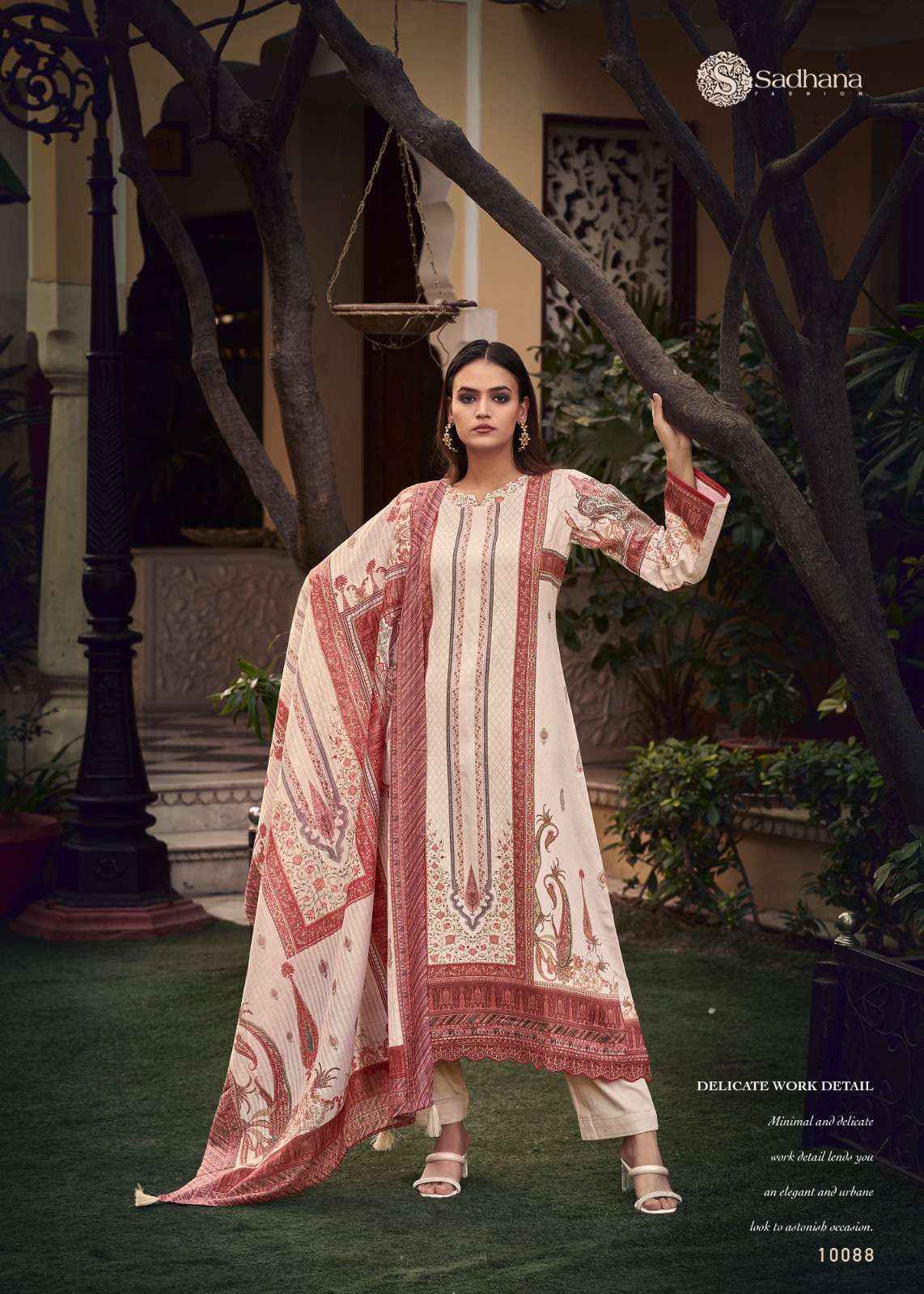 SADHANA FASHION LYNIA JAM COTTON FANCY WORK SUITS ( 6 PCS CATALOG )