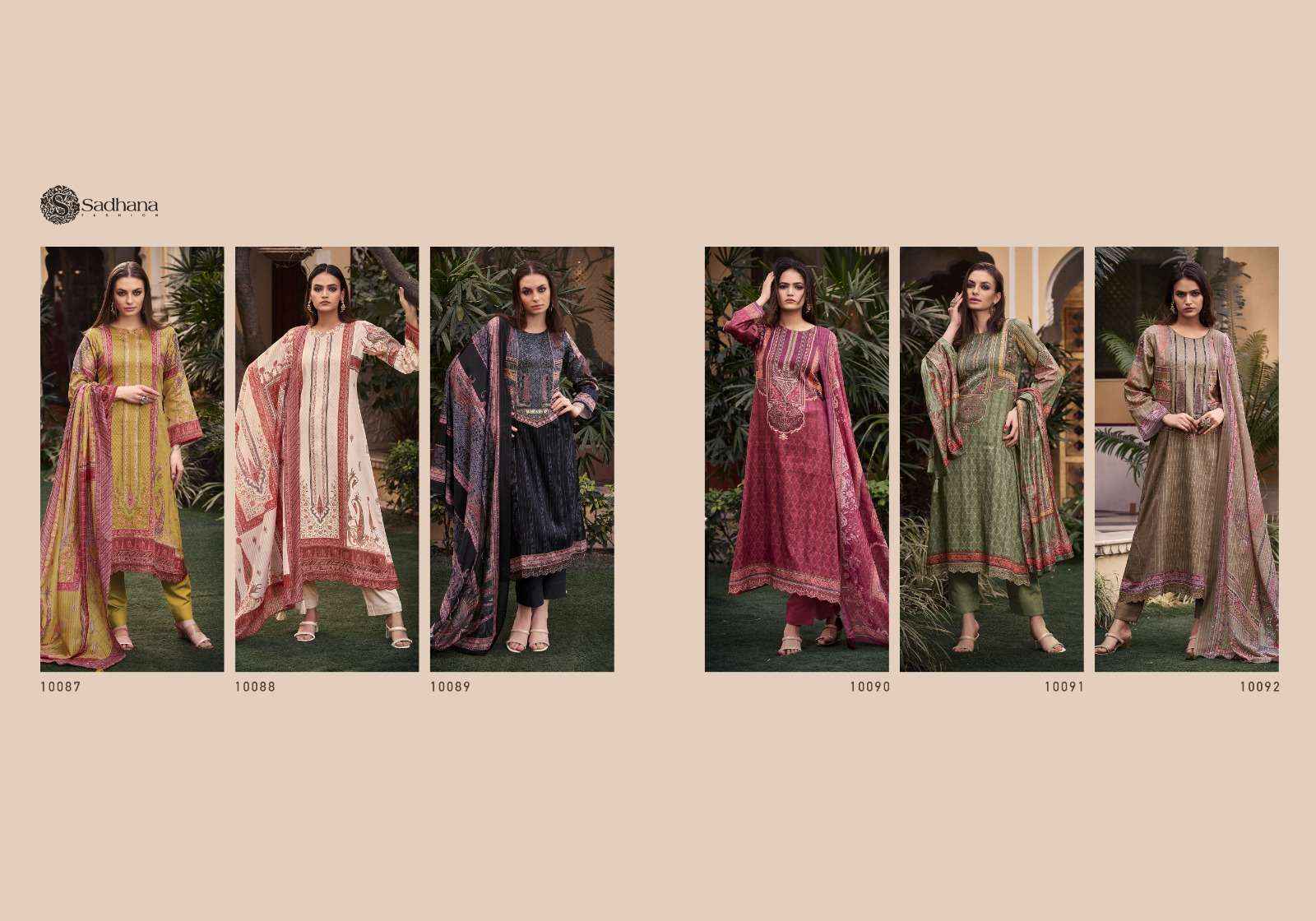 SADHANA FASHION LYNIA JAM COTTON FANCY WORK SUITS ( 6 PCS CATALOG )
