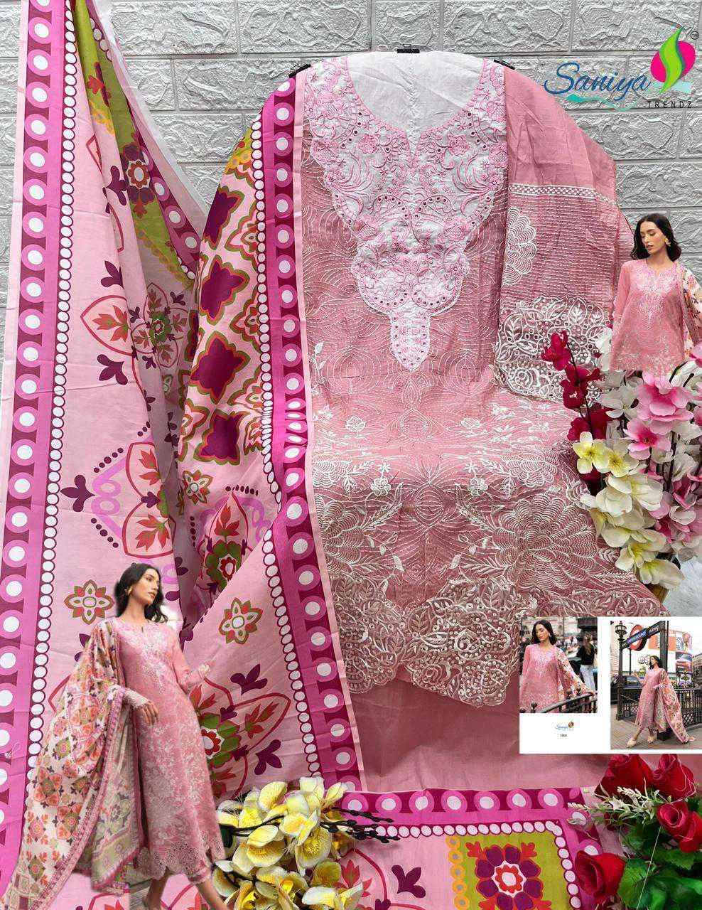 Saniya Trendz Chikankari Vol 13 Fancy Chikan Work Pakistani Suits ( 6 Pcs Catalog )