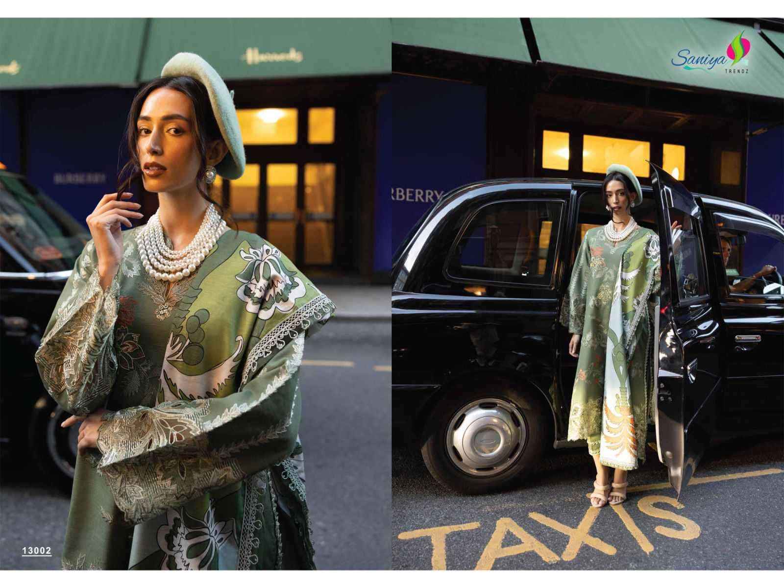 Saniya Trendz Chikankari Vol 13 Fancy Chikan Work Pakistani Suits ( 6 Pcs Catalog )