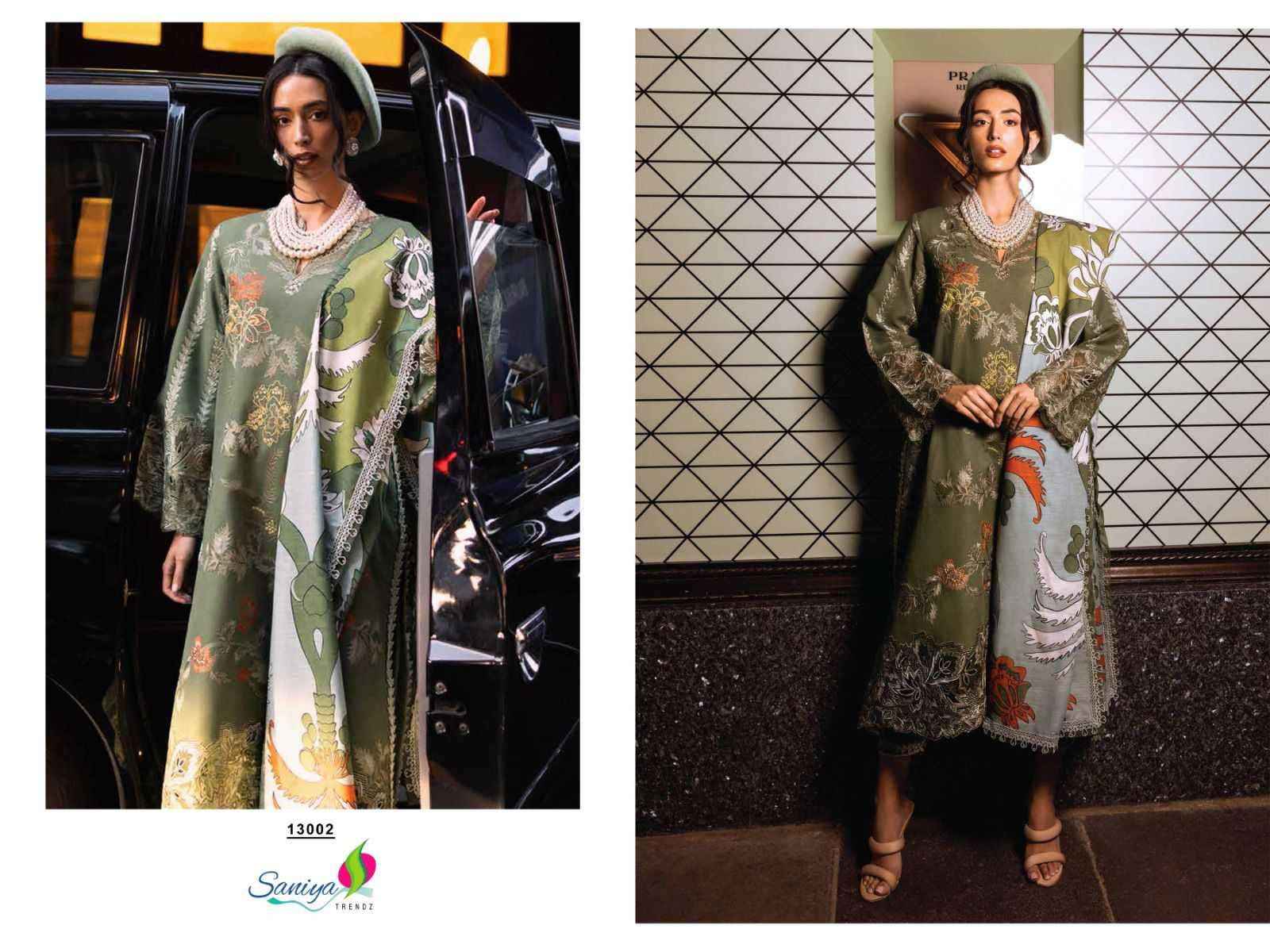 Saniya Trendz Chikankari Vol 13 Fancy Chikan Work Pakistani Suits ( 6 Pcs Catalog )