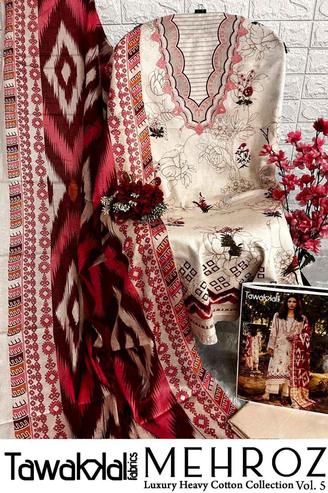 TAWAKKAL FABRICS MEHROZ LUXURY HEAVY COTTON COLLECTION VOL 5