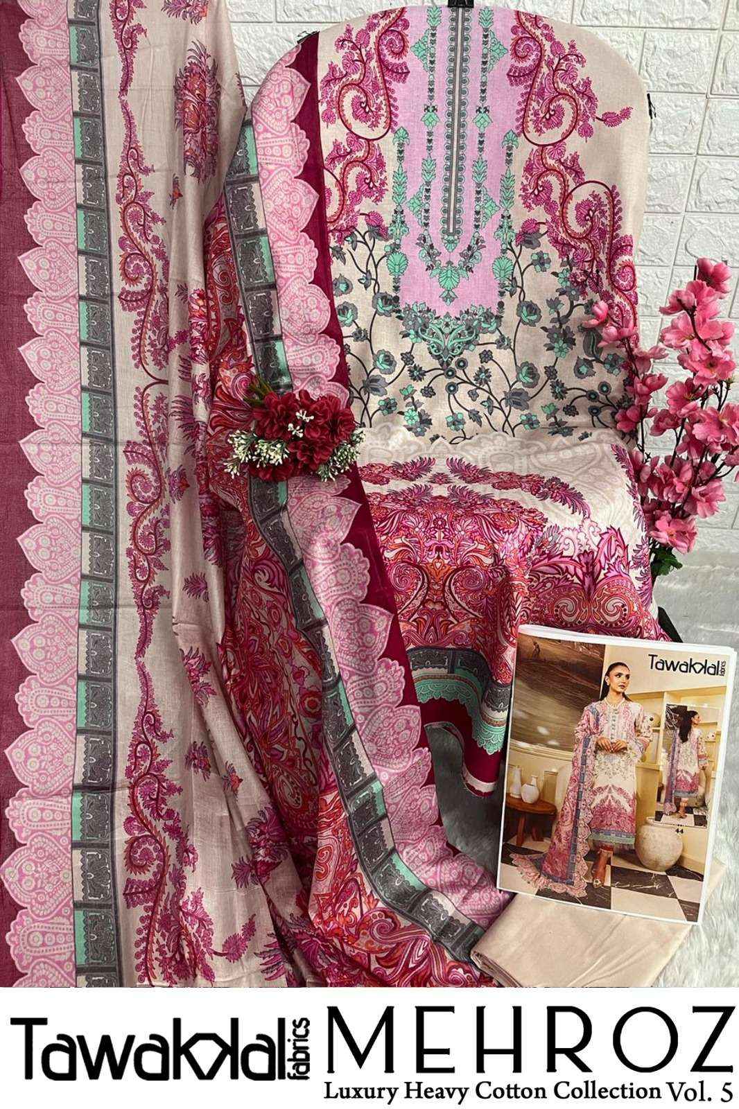 TAWAKKAL FABRICS MEHROZ LUXURY HEAVY COTTON COLLECTION VOL 5