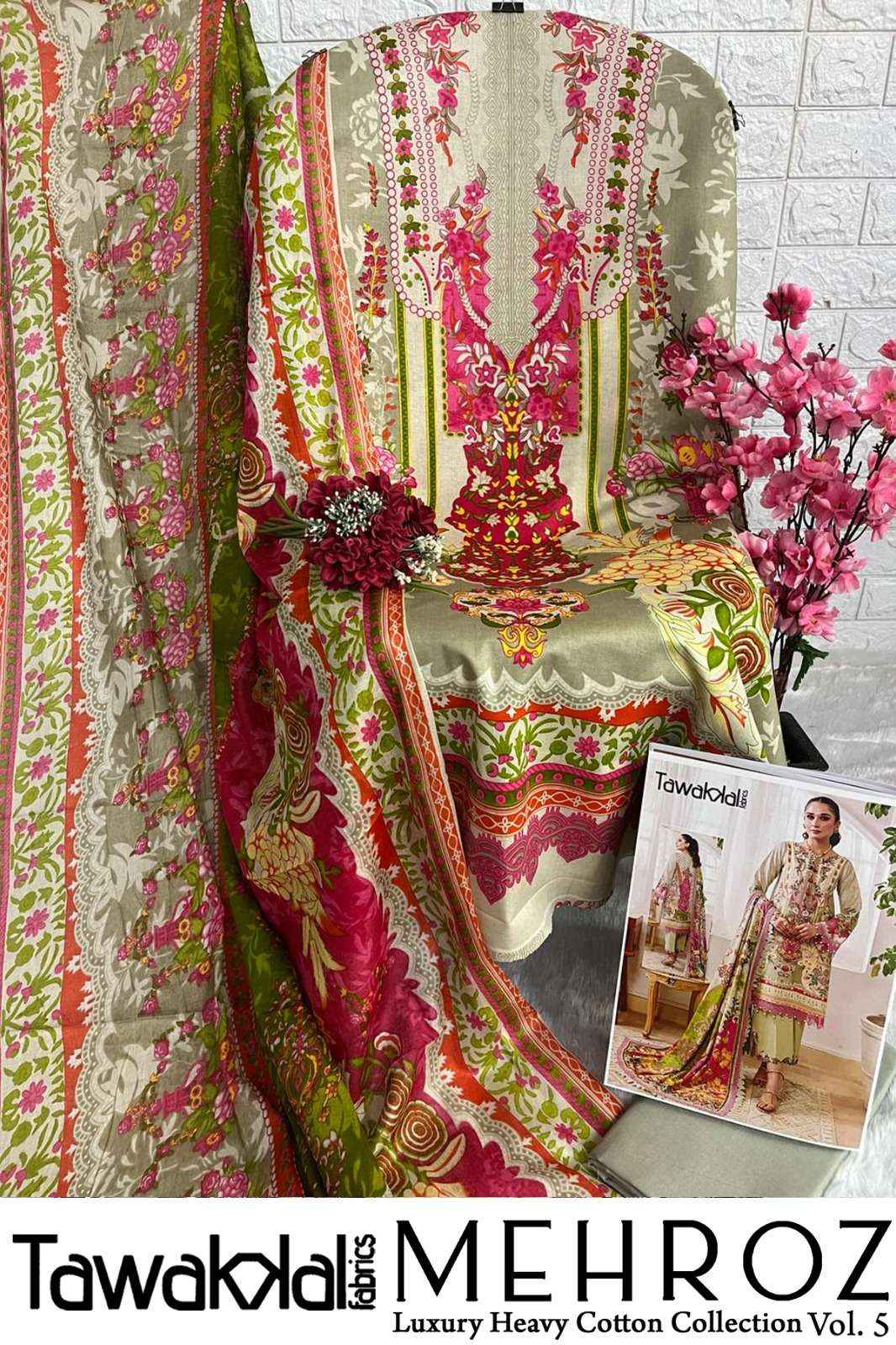 TAWAKKAL FABRICS MEHROZ LUXURY HEAVY COTTON COLLECTION VOL 5