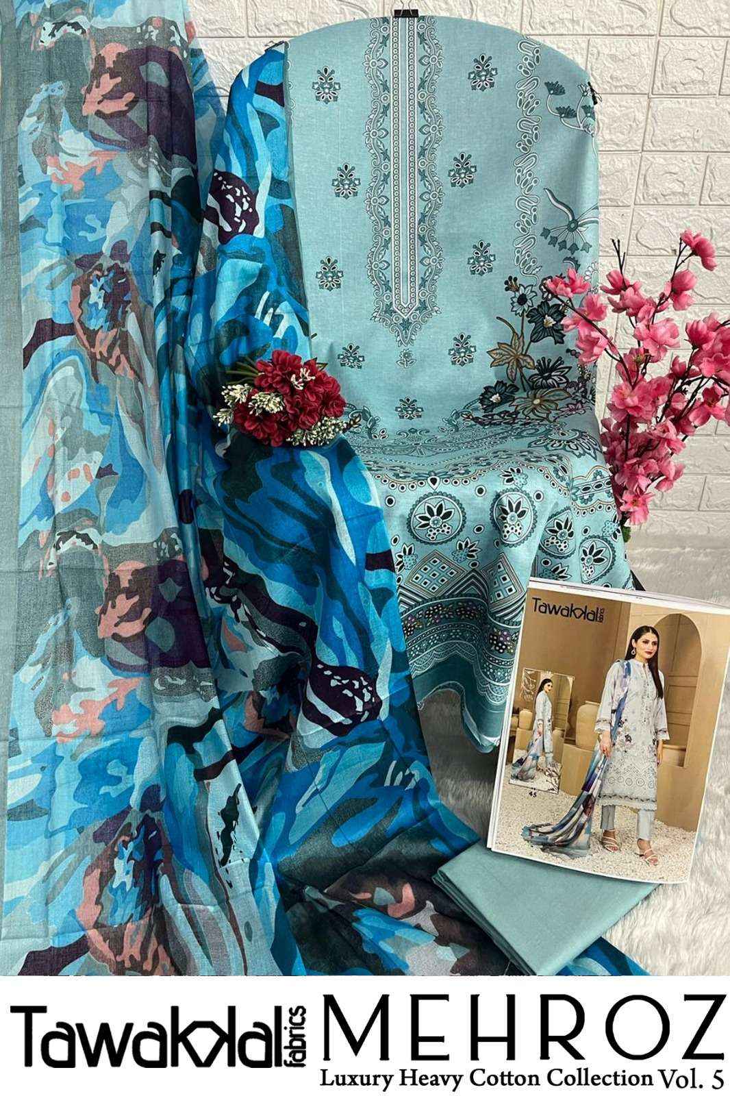 TAWAKKAL FABRICS MEHROZ LUXURY HEAVY COTTON COLLECTION VOL 5