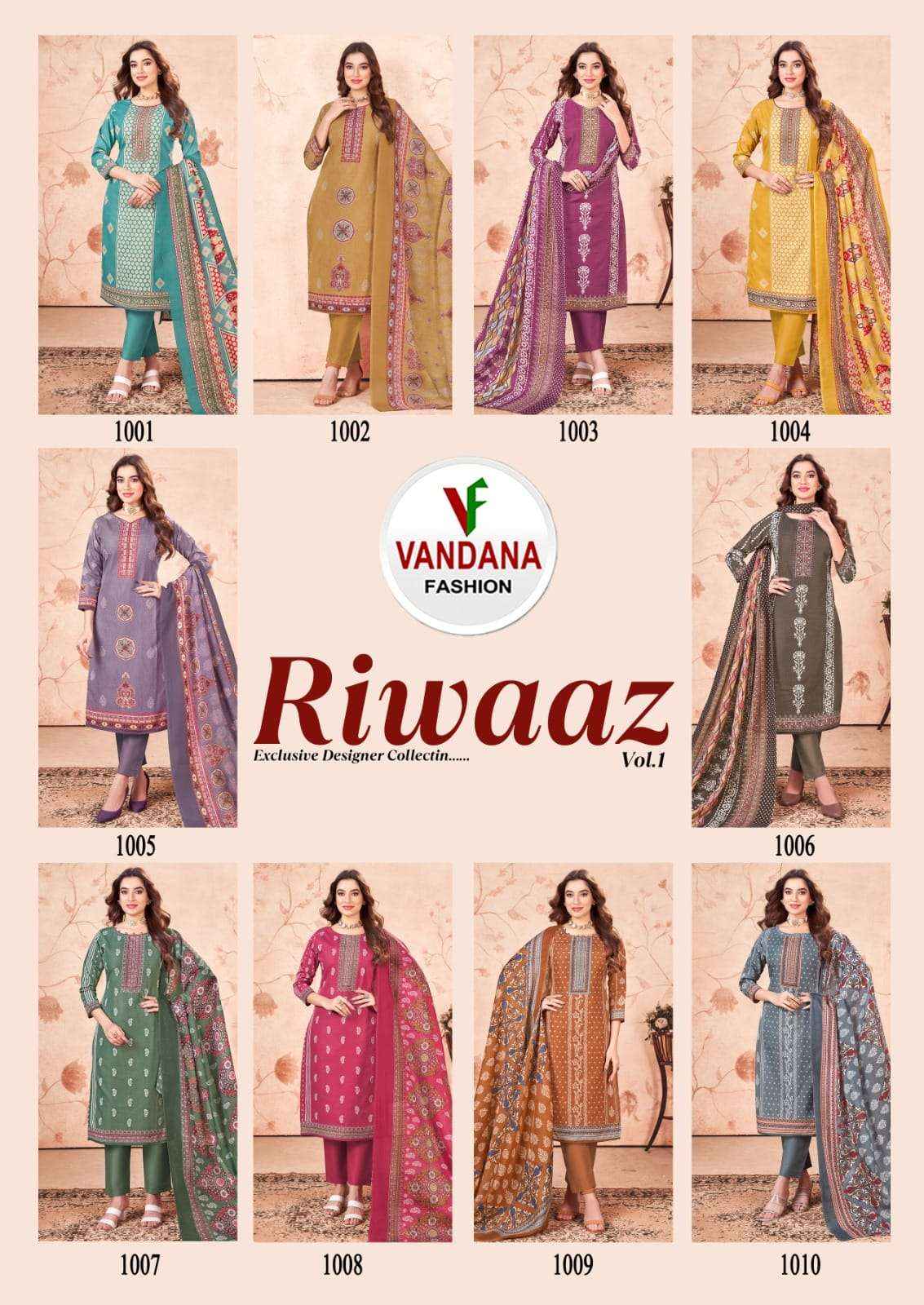 VANDANA FASHION RIWAAZ COTTON SALWAR KAMEEZ ( 10 PCS CATALOG )