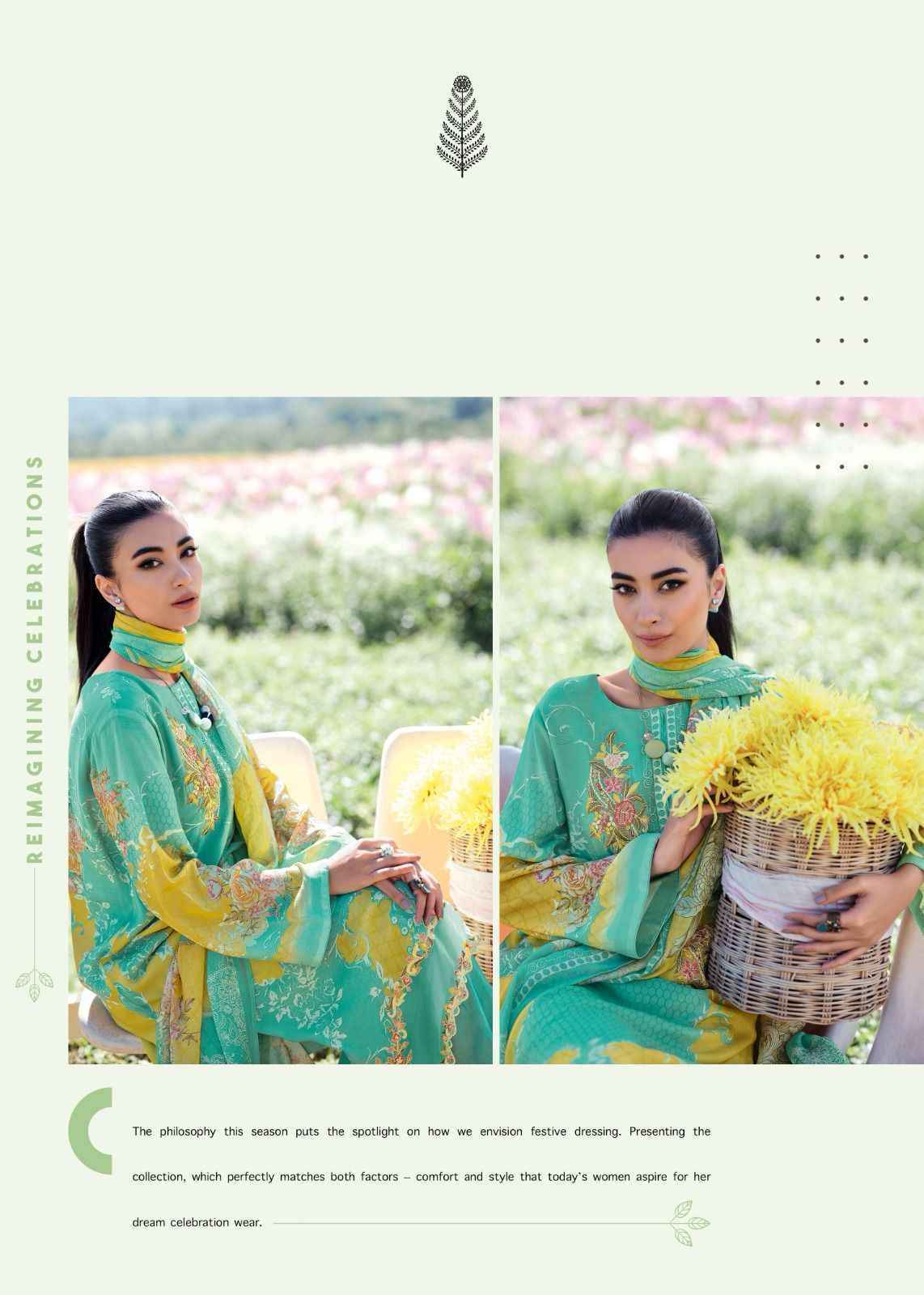 Varsha Fashion The Secret Garden Fancy Muslin Dress Material ( 4 pcs catalog )