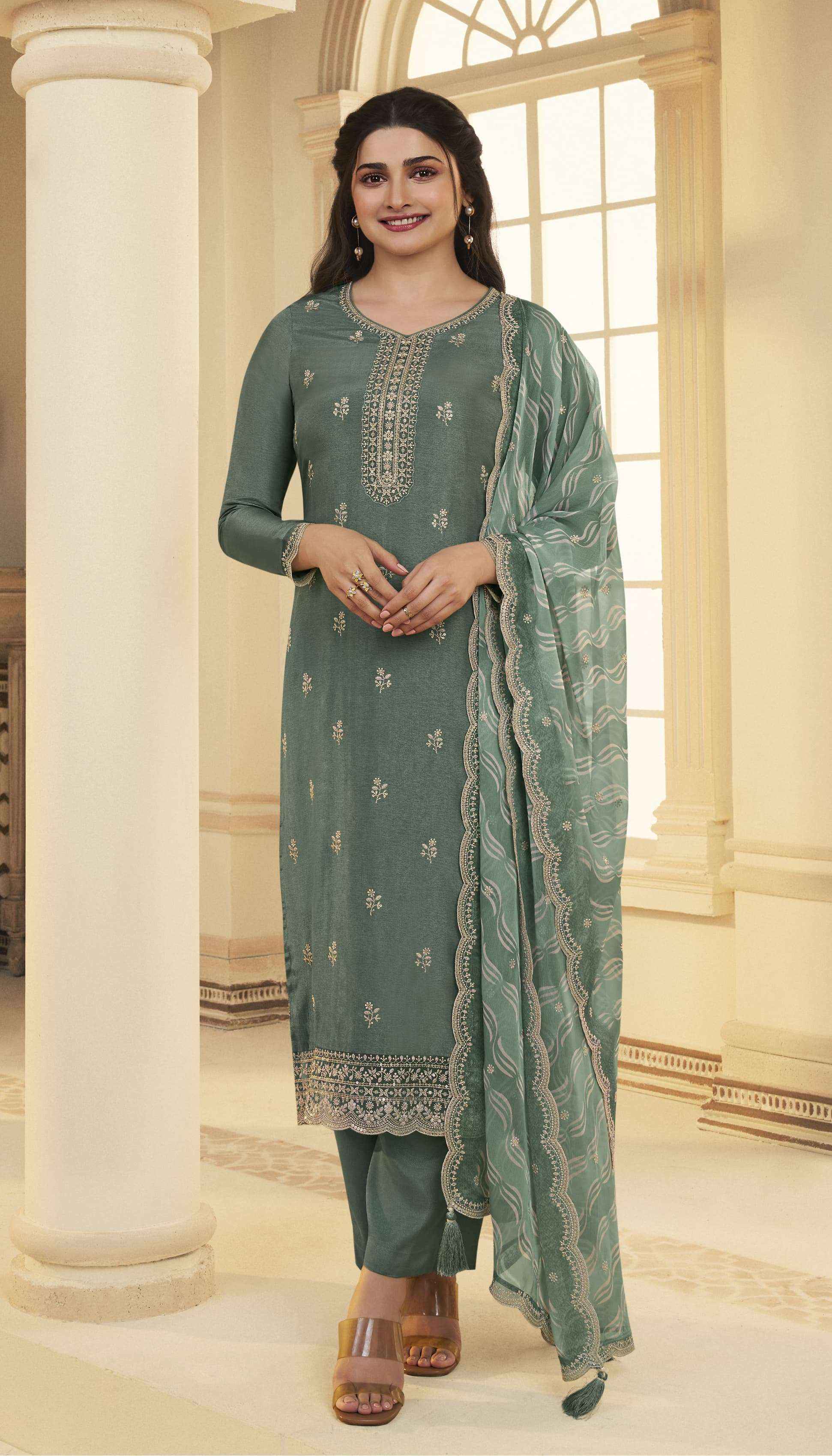 VINAY FASHION KULEESH SHOHINI DOLA SILK DESIGNER SUITS ( 6 PCS CATALOG )