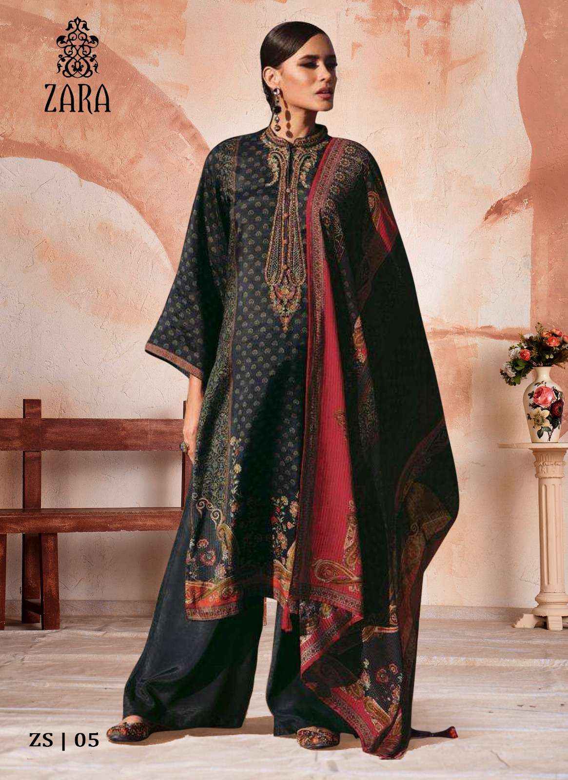 ZARA DIGITAL MILLS ZARA VISCOSE EMBROIDERY WORK SUITS