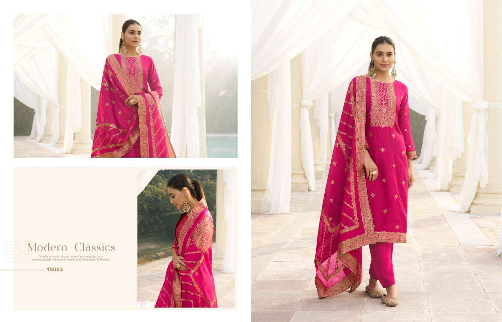 ZISA OLIVE VOL 2 DESIGNER JACQUARD BANARASI SUITS ( 4 PCS CATALOG )