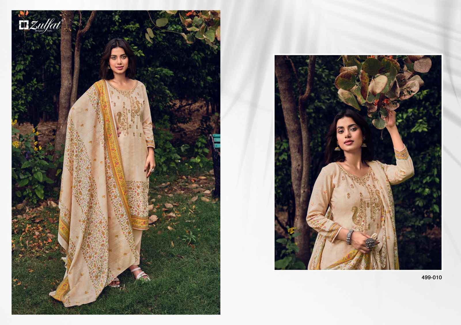 ZULFAT DESIGNER CHINAAR COTTON DRESS MATERIAL ( 10 PCS CATALOG )