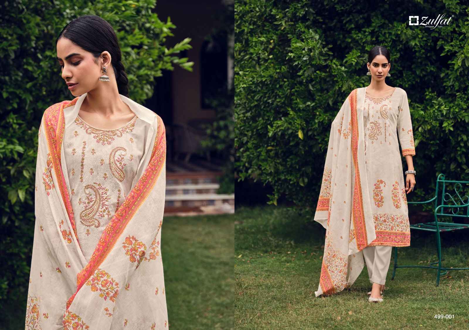 ZULFAT DESIGNER CHINAAR COTTON DRESS MATERIAL ( 10 PCS CATALOG )