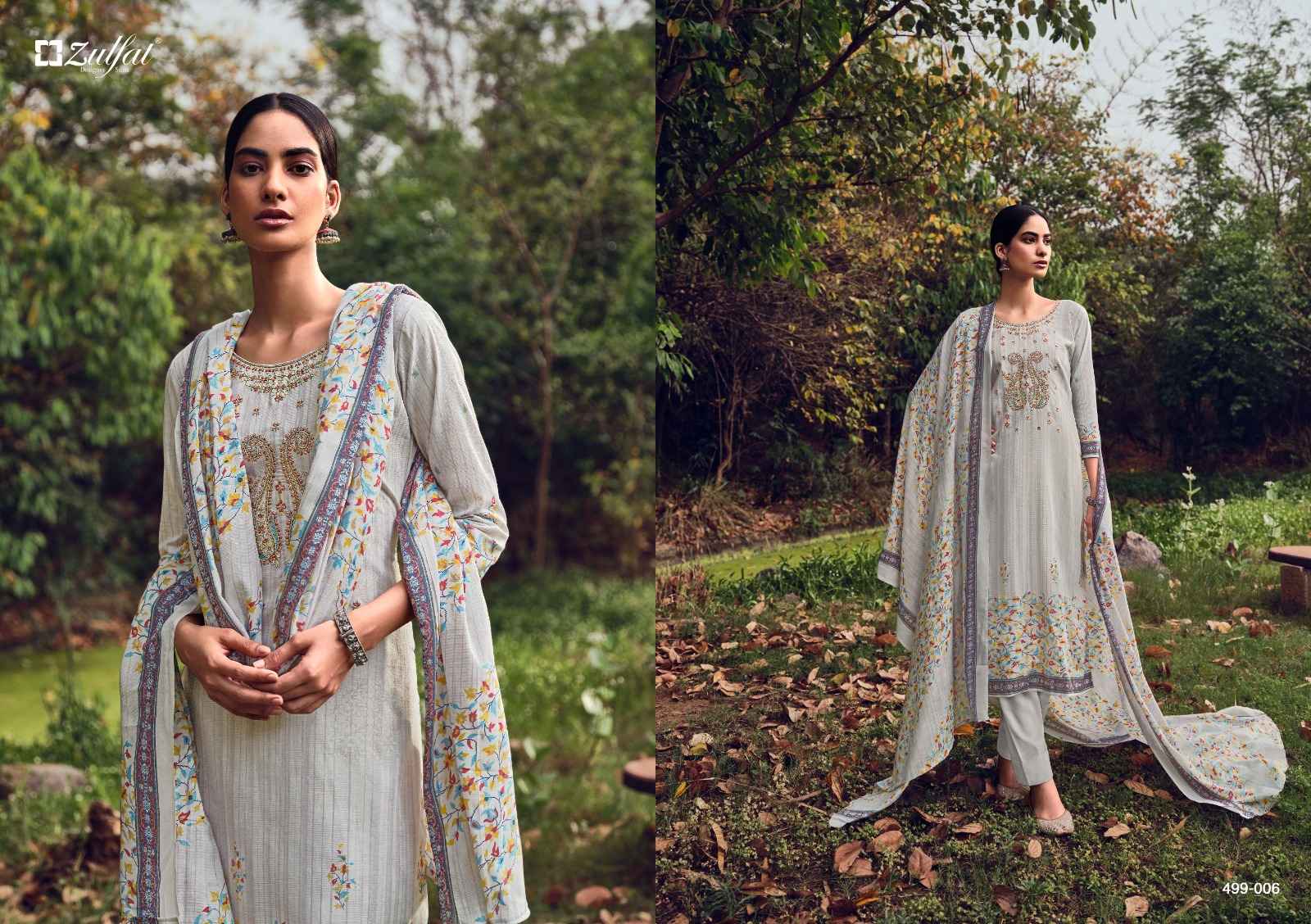 ZULFAT DESIGNER CHINAAR COTTON DRESS MATERIAL ( 10 PCS CATALOG )