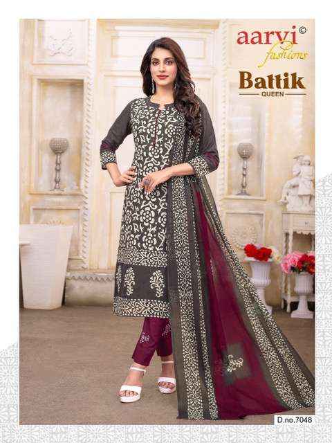 Aarvi Batik Queen Vol-1 Unstitch Pure salwar kameez  ( 10 Pcs Catalog )