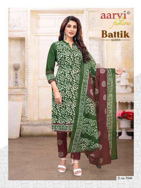 Aarvi Batik Queen Vol-1 Unstitch Pure salwar kameez  ( 10 Pcs Catalog )