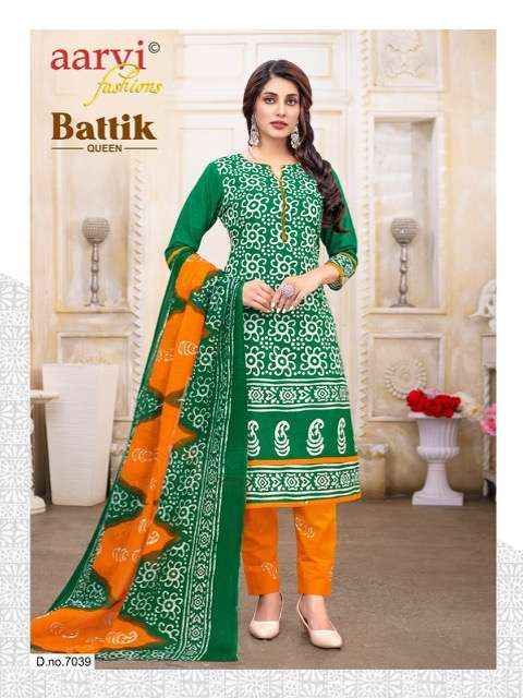 Aarvi Batik Queen Vol-1 Unstitch Pure salwar kameez  ( 10 Pcs Catalog )