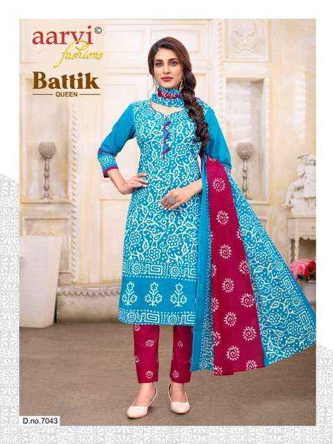 Aarvi Batik Queen Vol-1 Unstitch Pure salwar kameez  ( 10 Pcs Catalog )