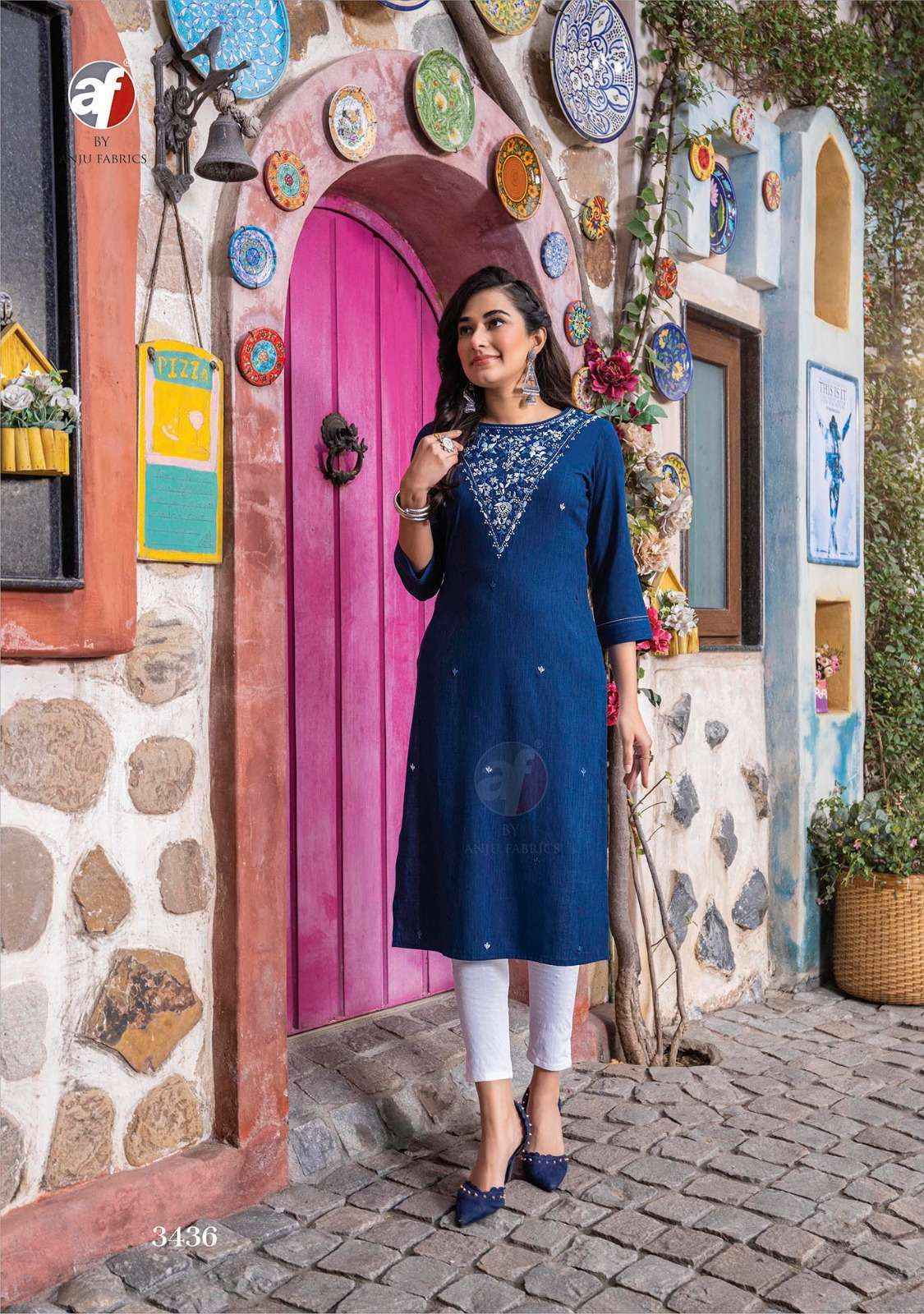 Anju Fabrics Crazy Vol 6 Cotton Kurti 6 pcs Catalogue