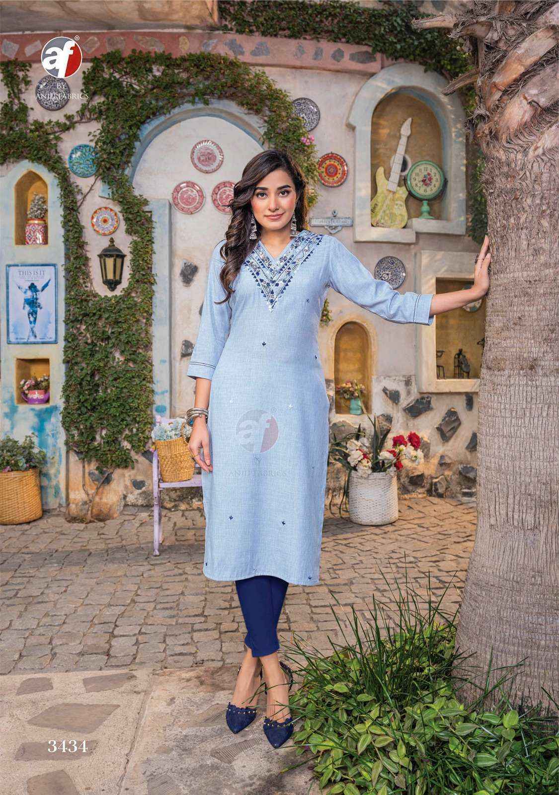Anju Fabrics Crazy Vol 6 Cotton Kurti 6 pcs Catalogue