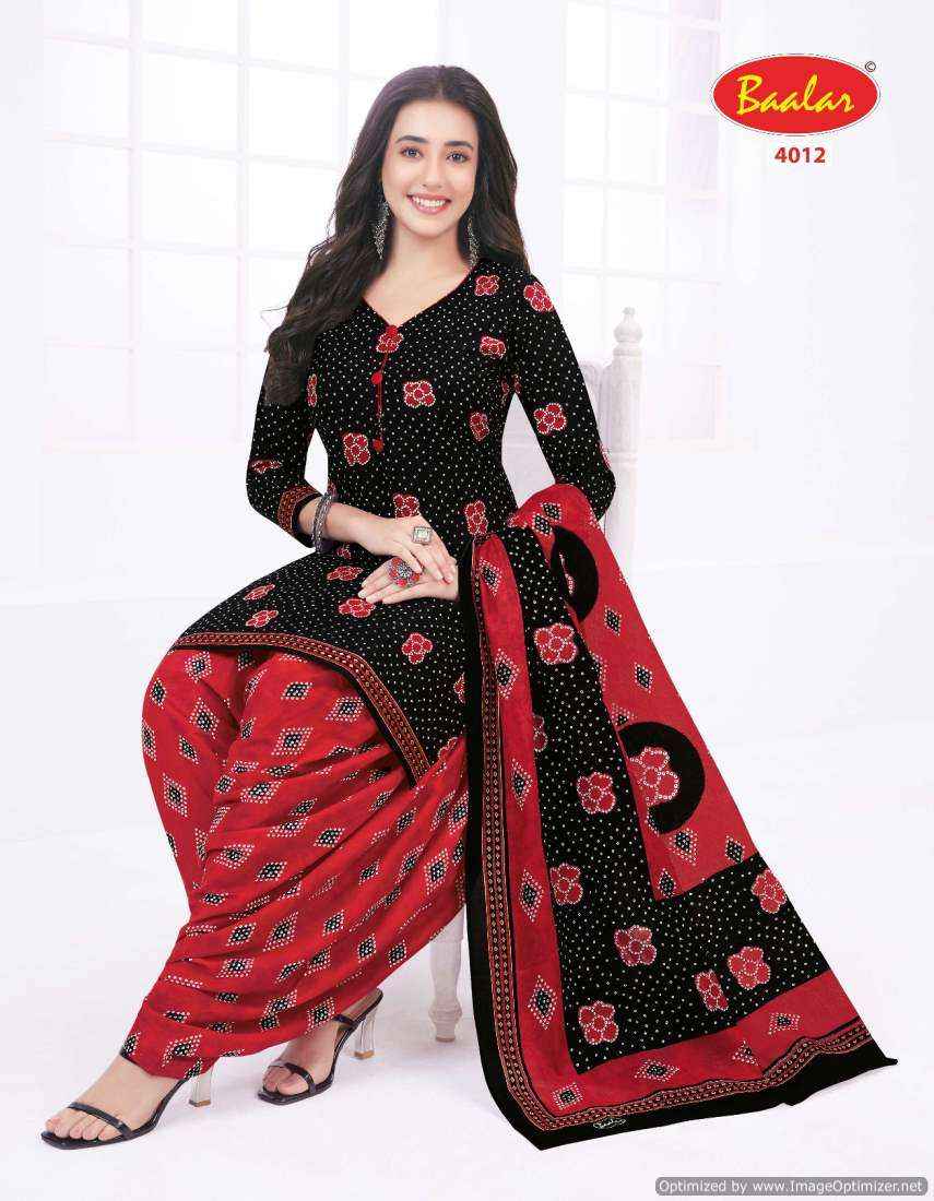 Baalar Crystal Patiala Vol 4 Pure Cotton Salwar Kameez ( 15 Pcs Catalog )